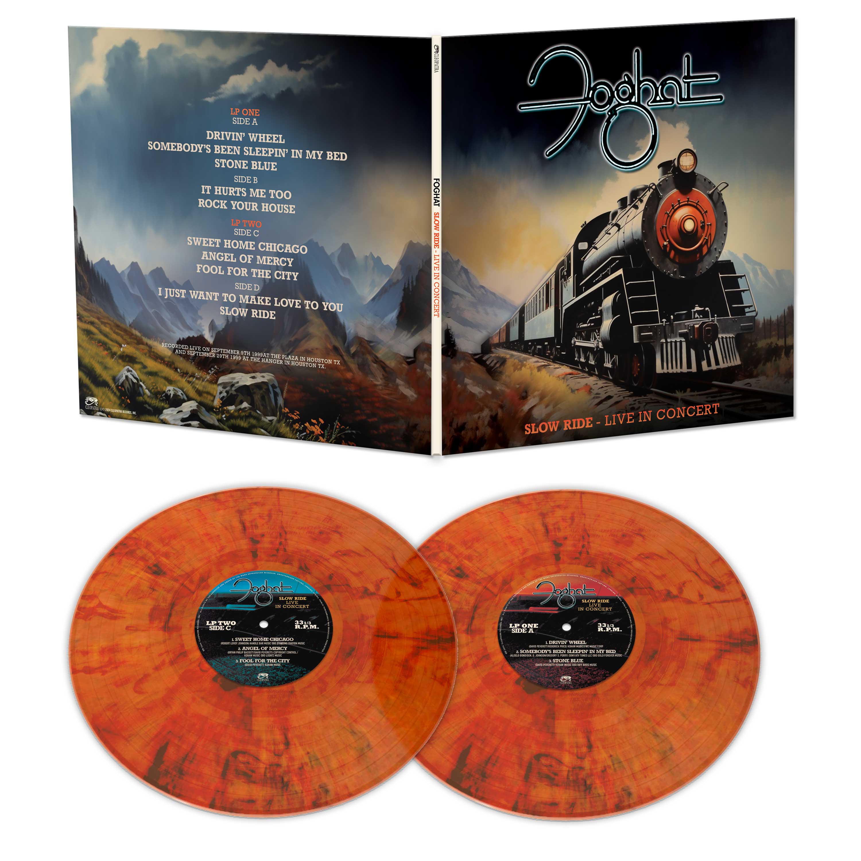 Foghat - Slow Ride - Live In Concert (Double Orange Marble LP) - Image 2