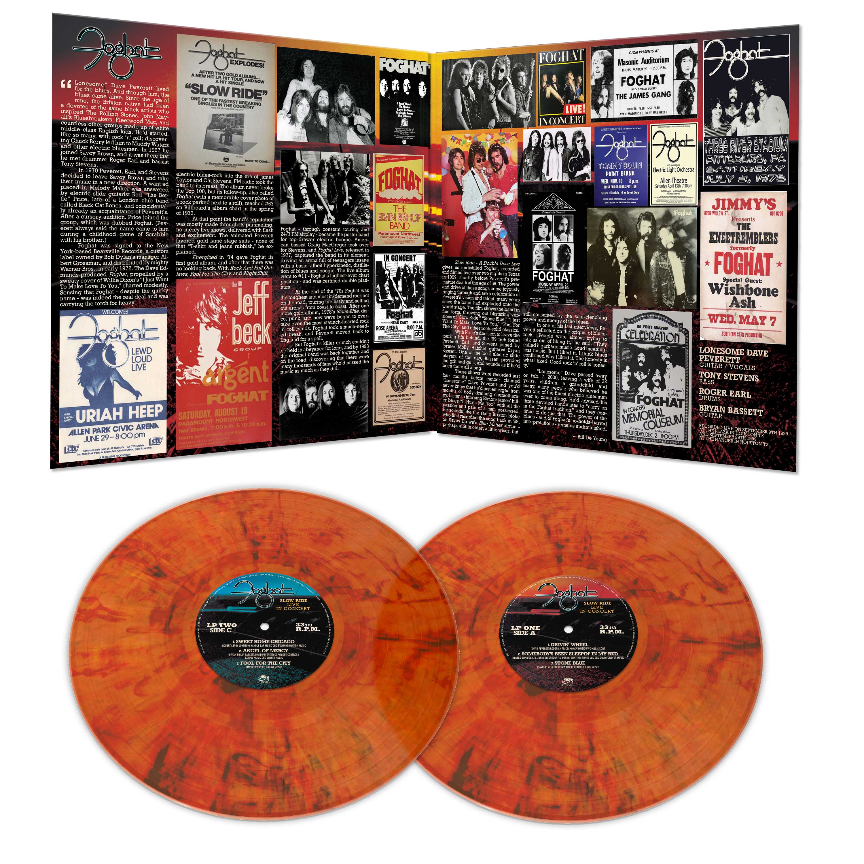Foghat - Slow Ride - Live In Concert (Double Orange Marble LP) - Image 3
