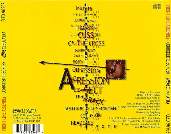 Front Line Assembly - Corroded Disorder - The Collection (CD) - Image 2