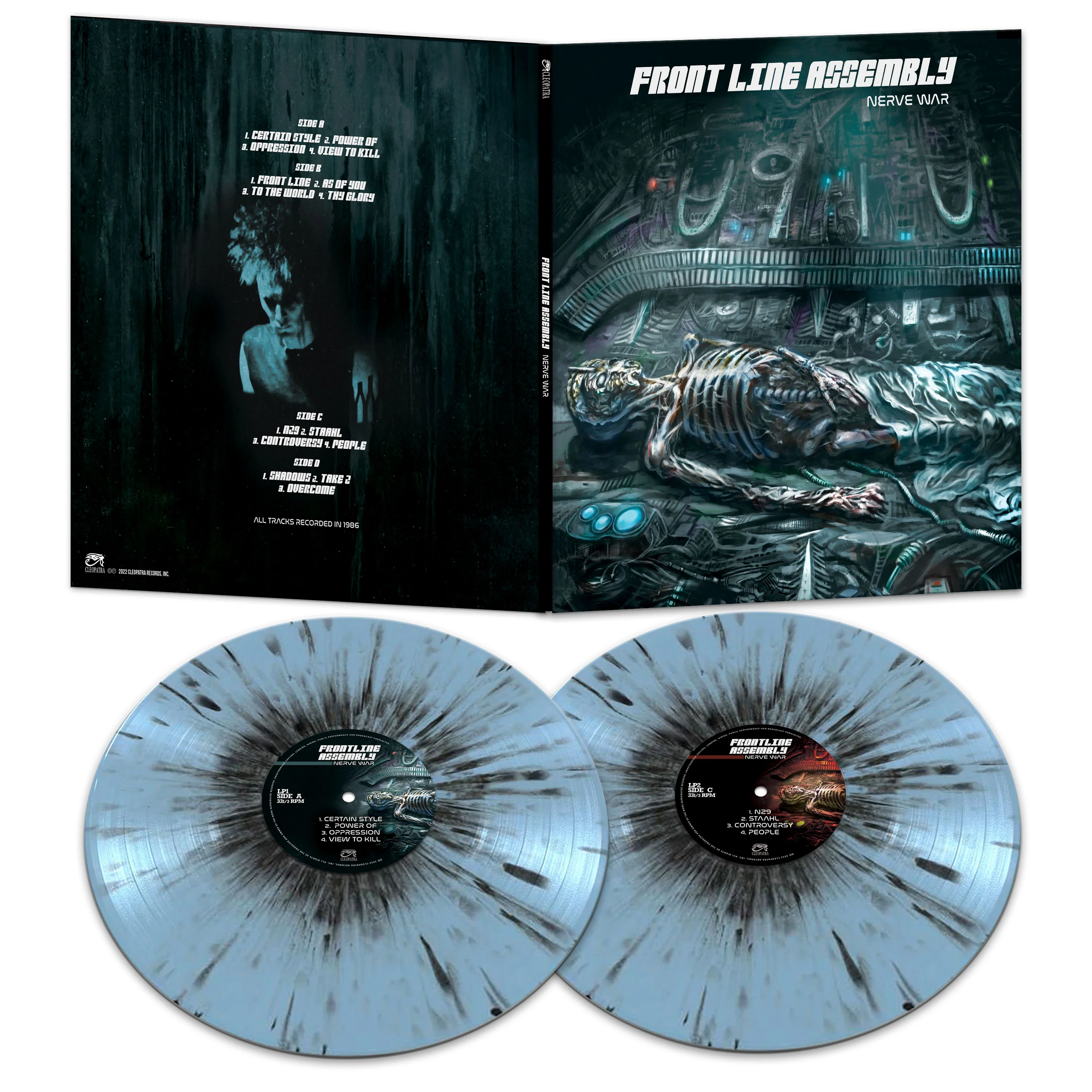 Front Line Assembly - Nerve War (Blue-Black Splatter Double Vinyl) - Image 2