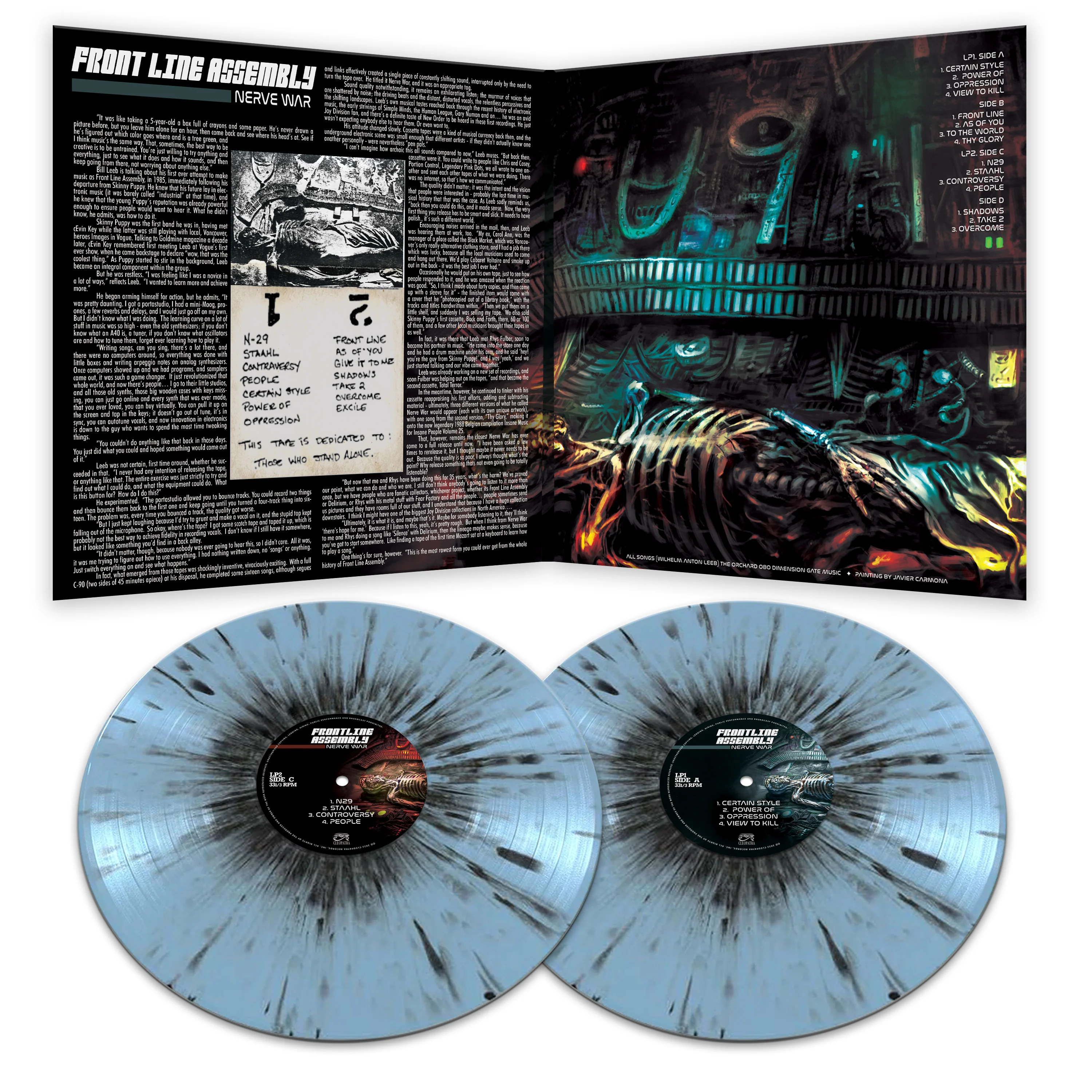 Front Line Assembly - Nerve War (Blue-Black Splatter Double Vinyl) - Image 3