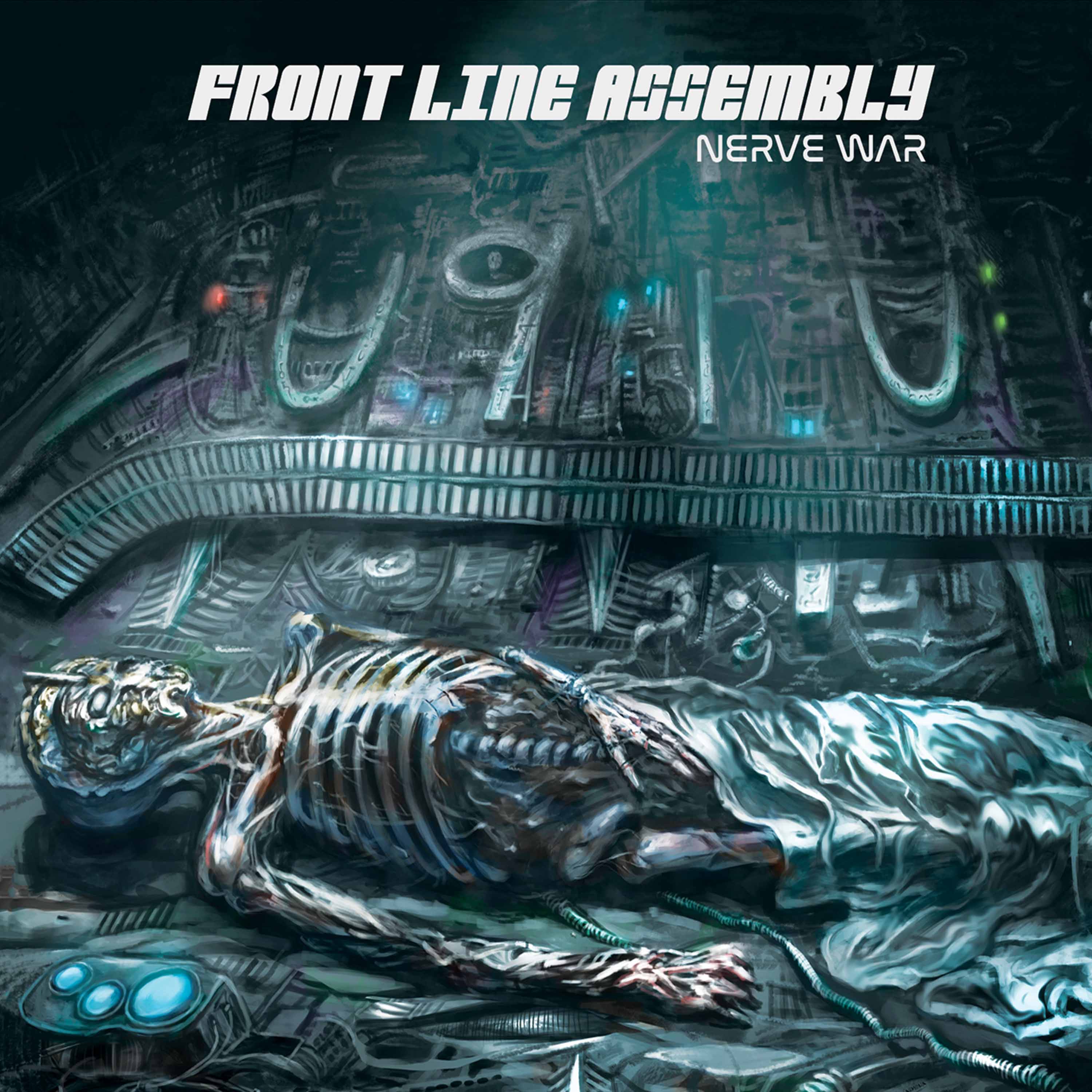 Front Line Assembly - Nerve War (Blue-Black Splatter Double Vinyl) - Image 4