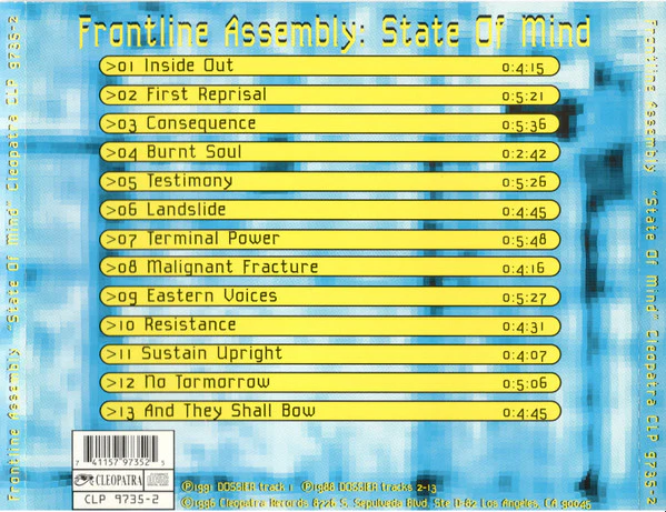 Front Line Assembly - State Of Mind (CD) - Image 2