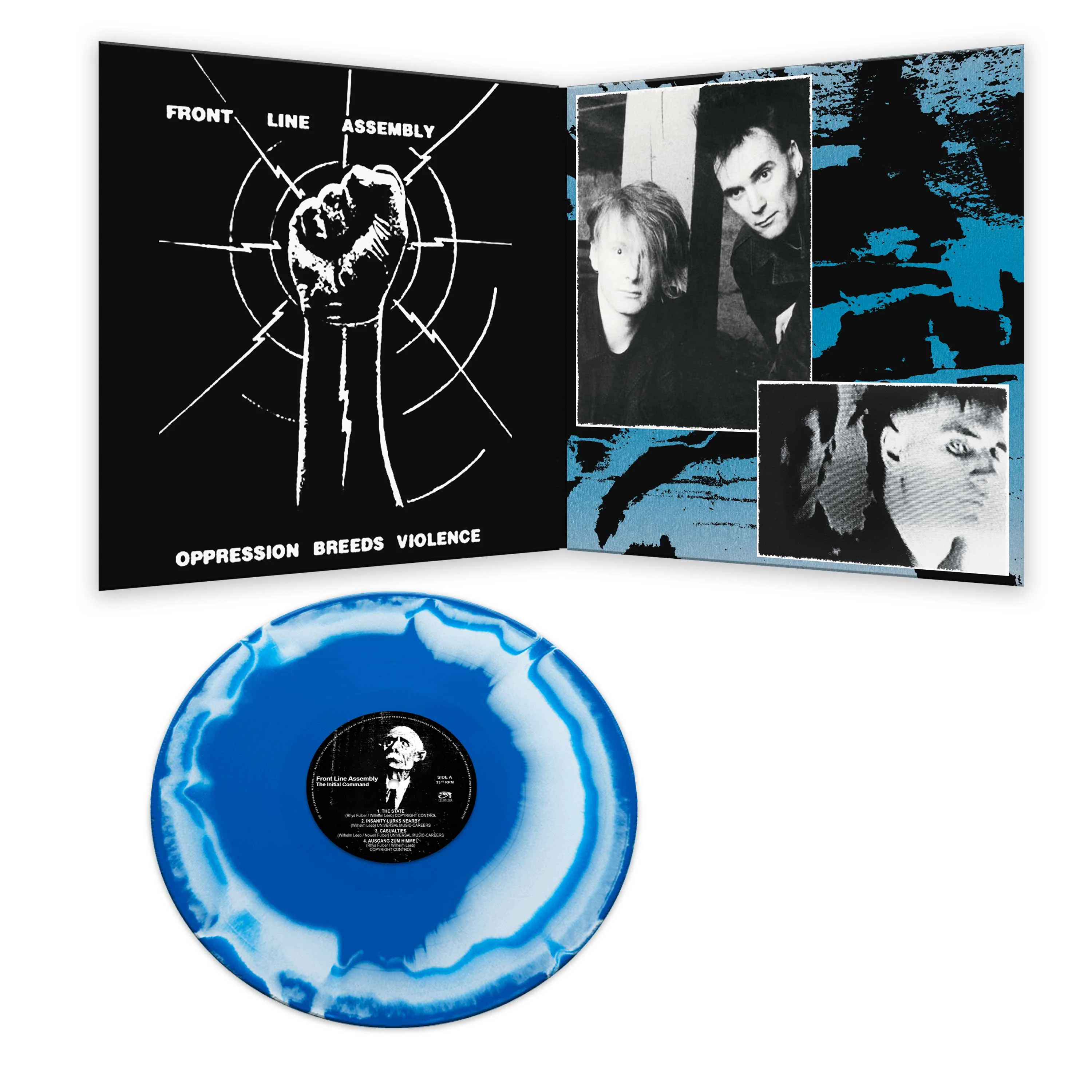 Front Line Assembly - The Initial Command (Blue-White Haze Vinyl) - Image 2