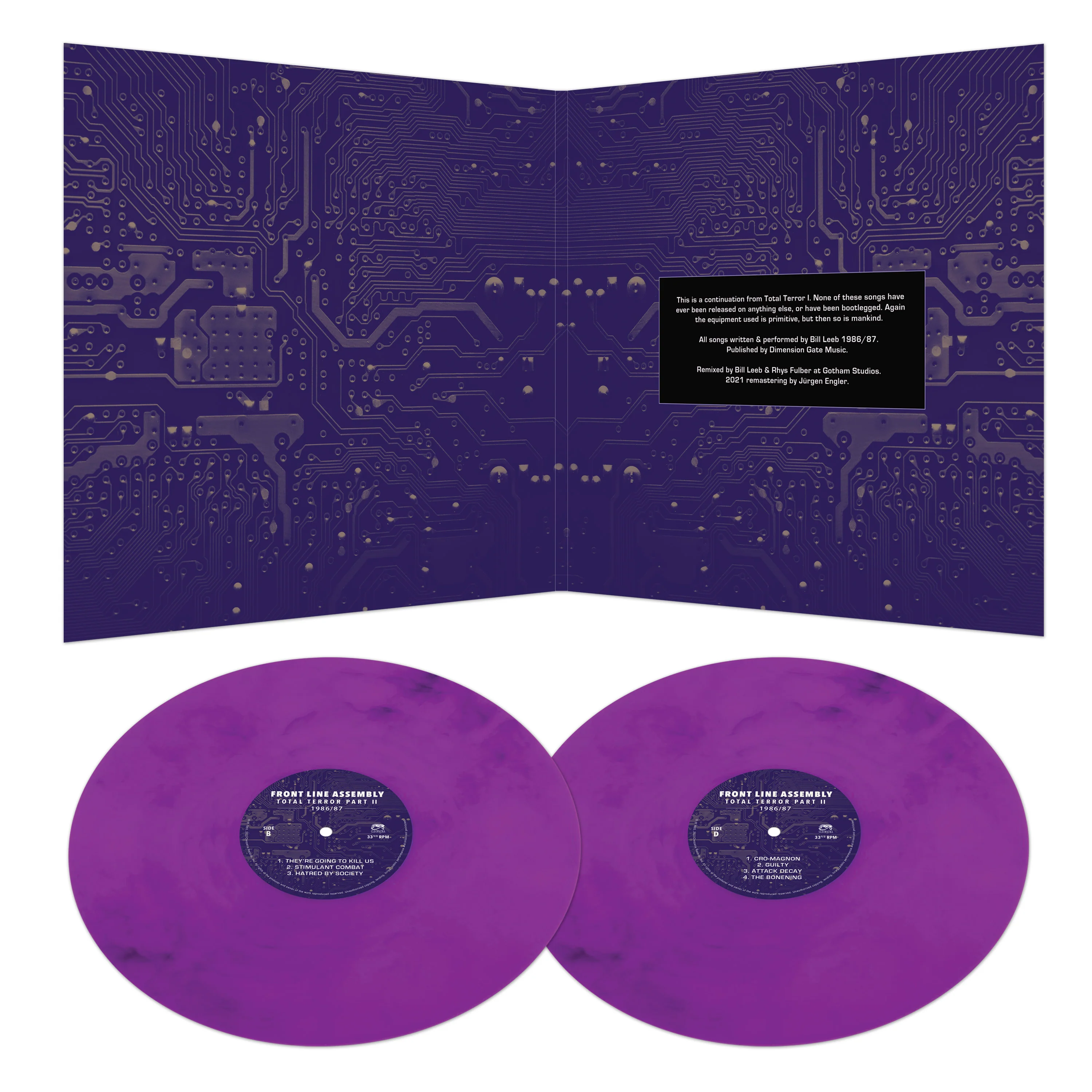 Front Line Assembly - Total Terror Part II 1986-87 (Purple Marble Double Vinyl) - Image 3