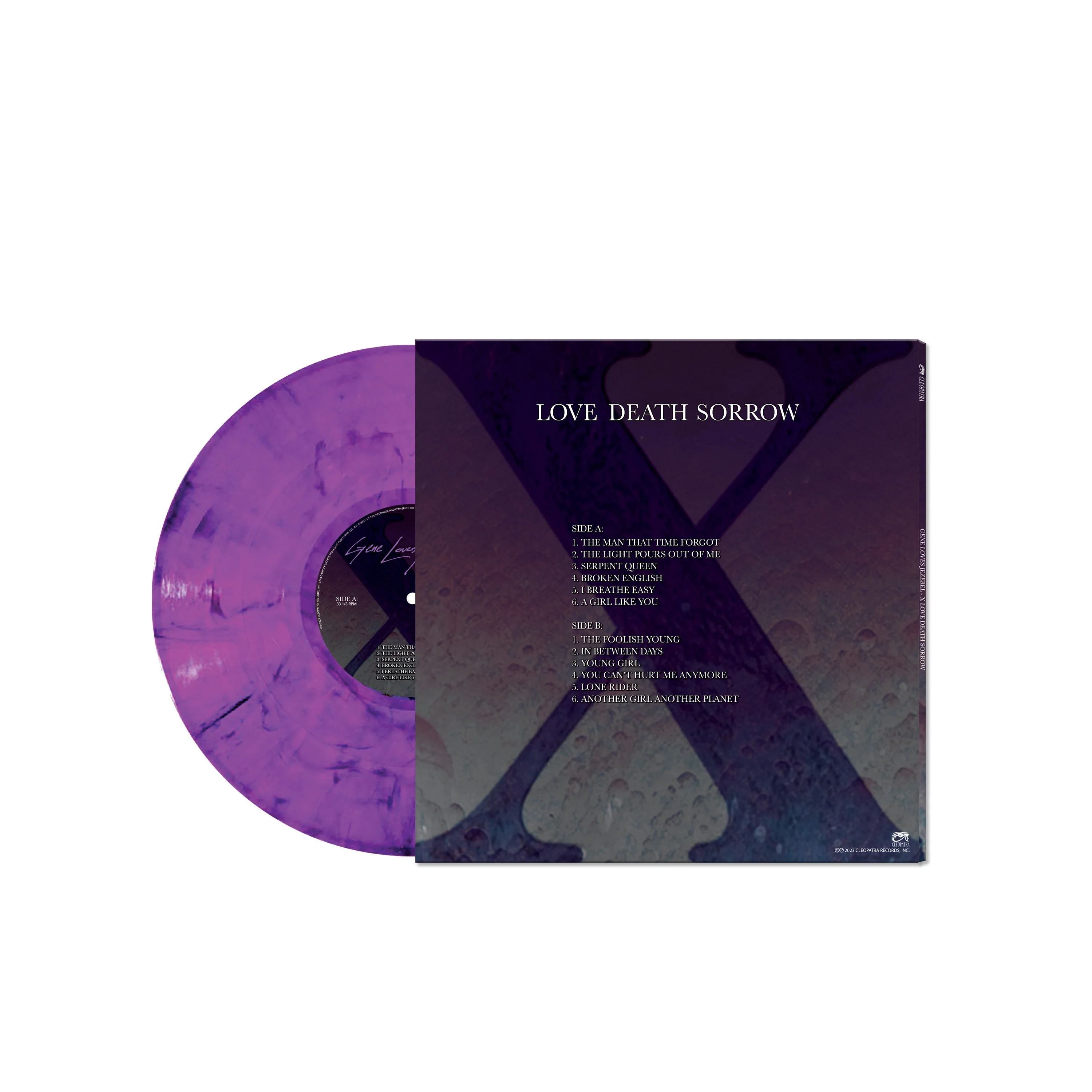 Gene Loves Jezebel featuring Jay Aston - X - Love Death Sorrow (Purple Marble Vinyl) - Image 2