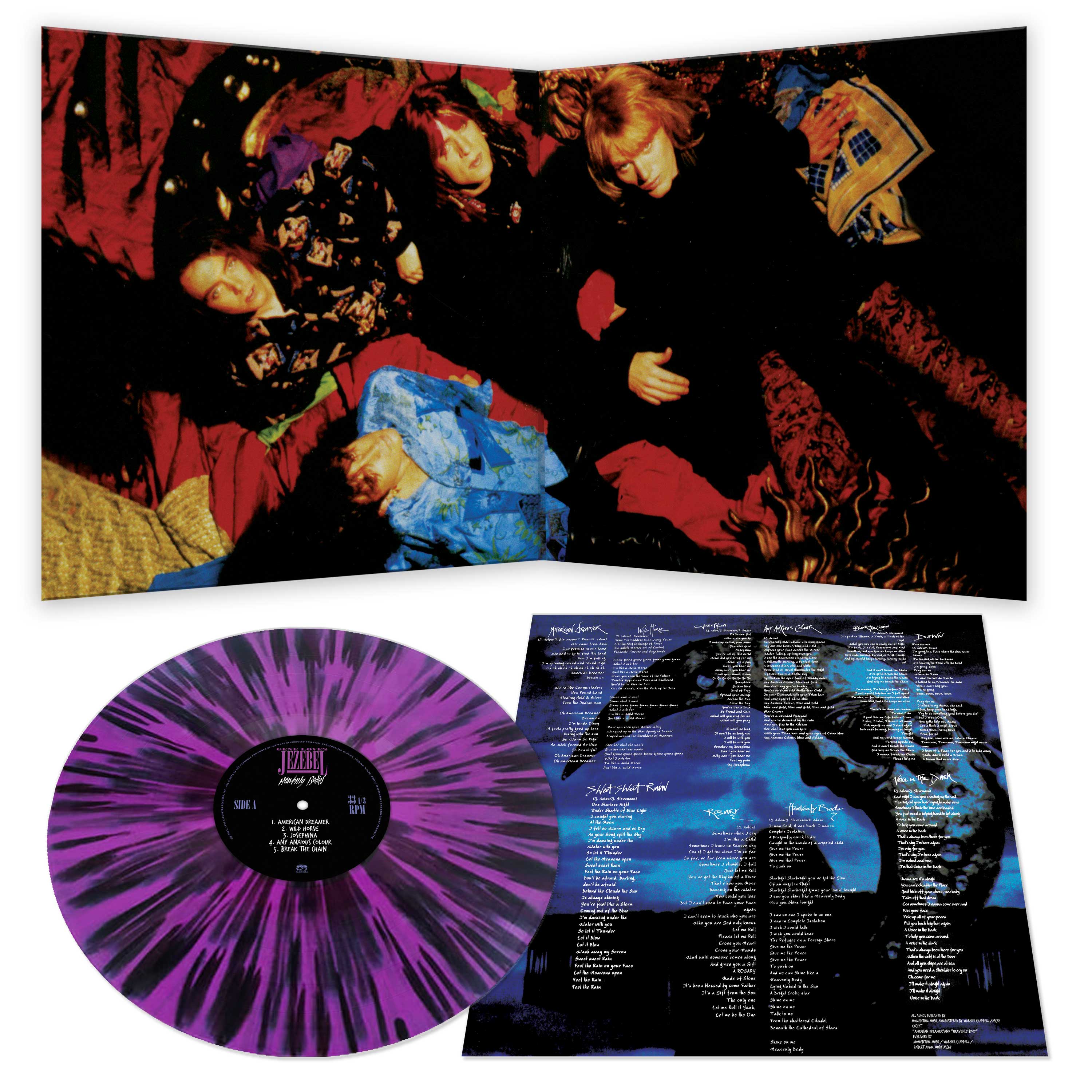 Gene Loves Jezebel - Heavenly Bodies (Purple-Black Splatter Gatefold Vinyl) - Image 2
