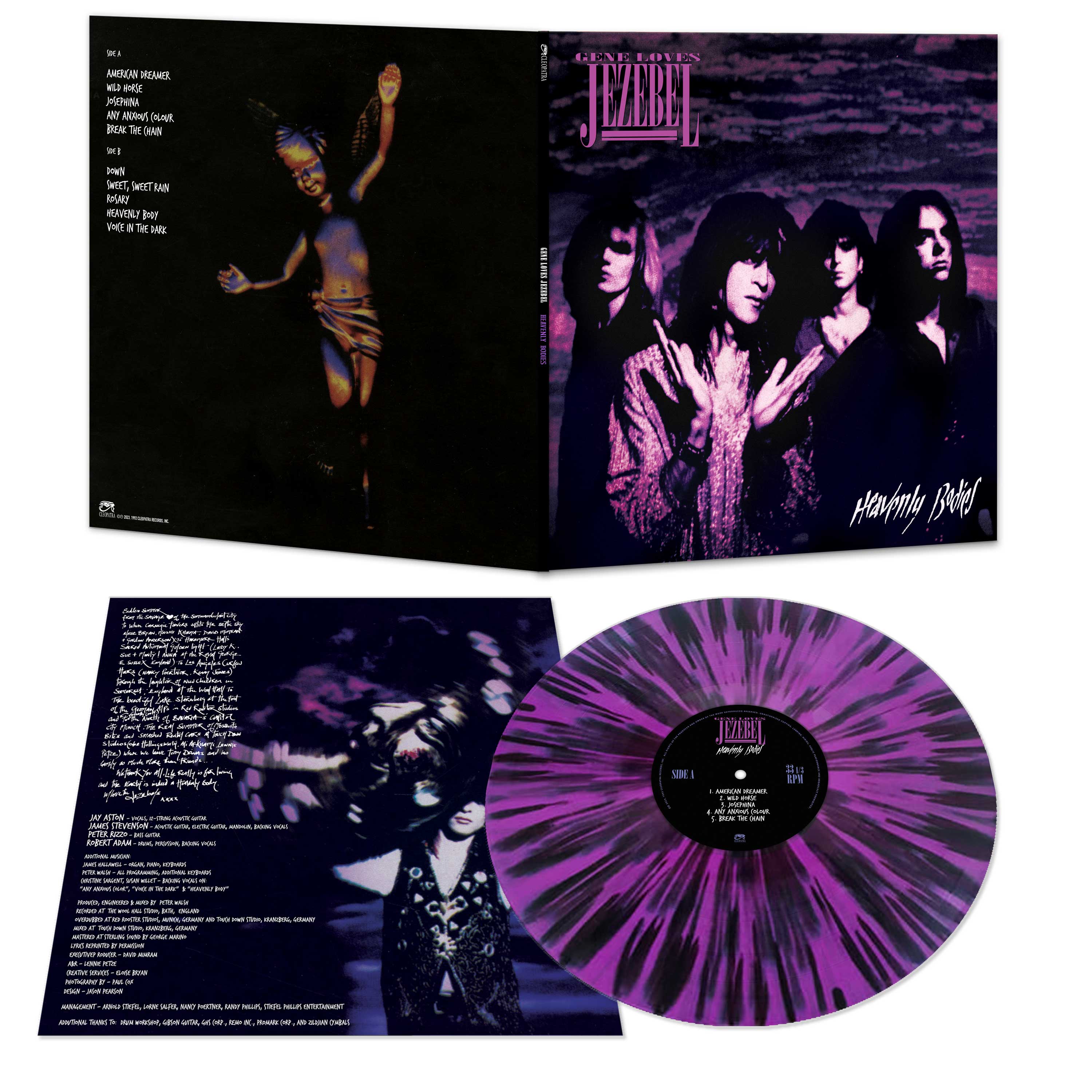 Gene Loves Jezebel - Heavenly Bodies (Purple-Black Splatter Gatefold Vinyl) - Image 3