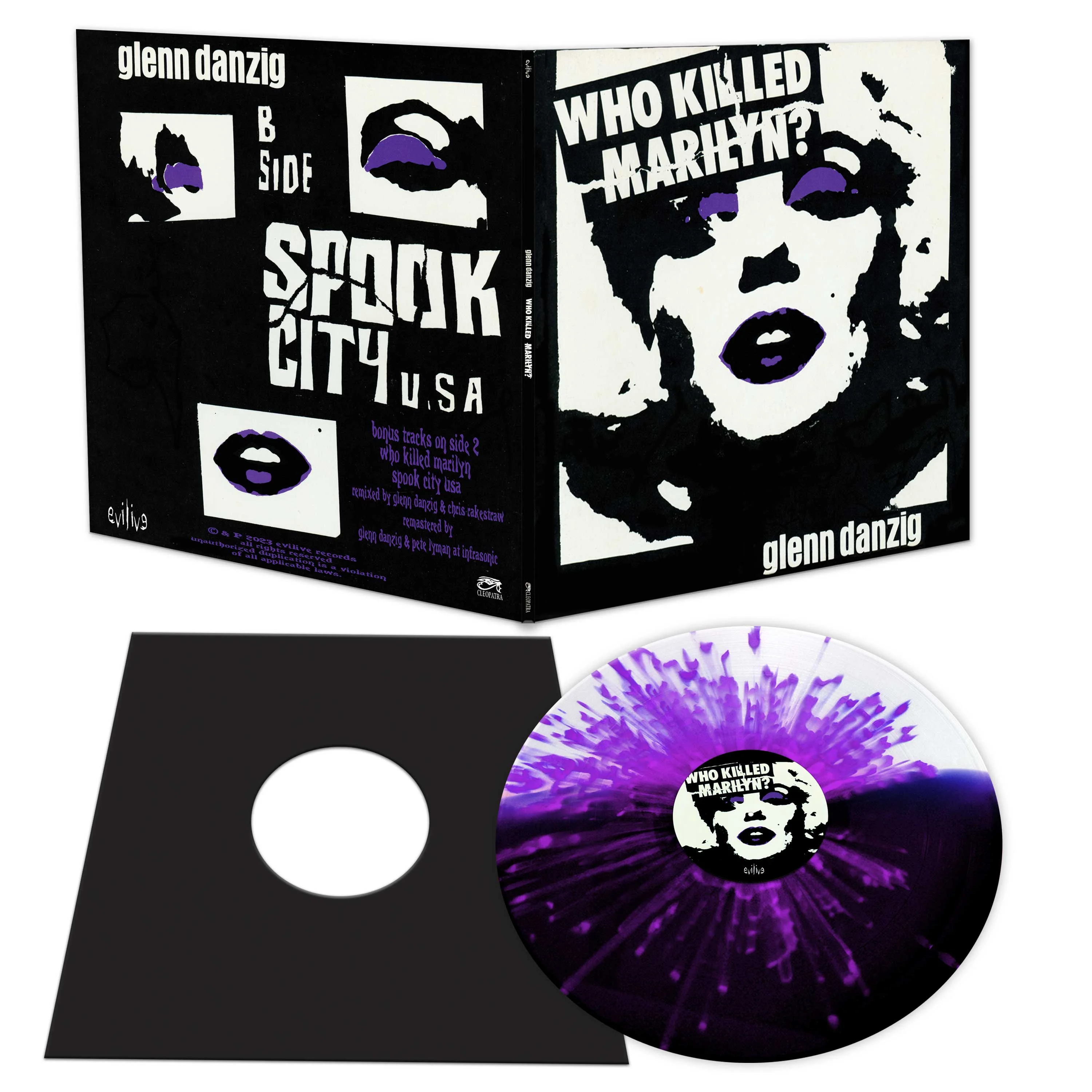 Glenn Danzig - Who Killed Marilyn? (2 Strip Black & White - Purple Splatter Vinyl) - Image 2