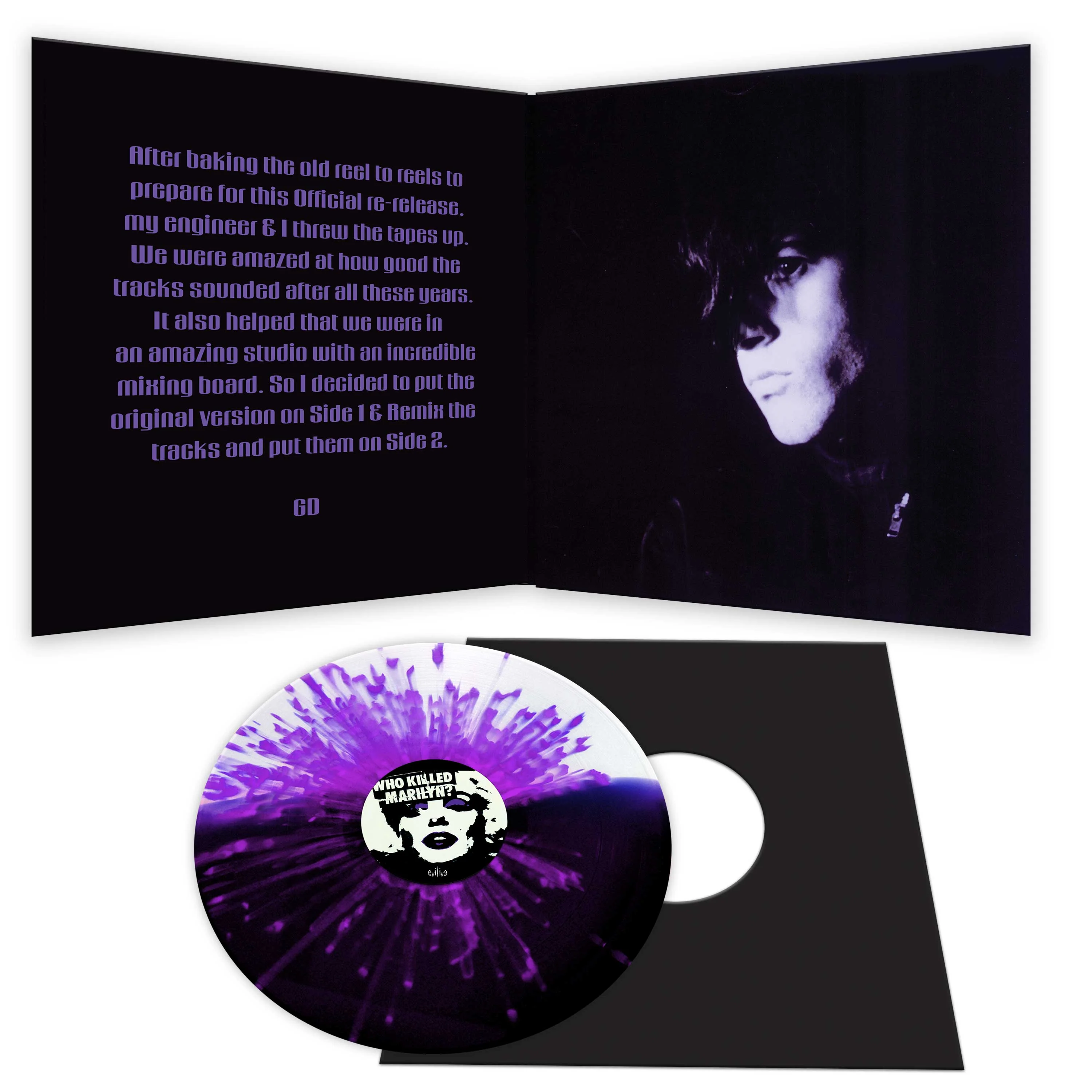 Glenn Danzig - Who Killed Marilyn? (2 Strip Black & White - Purple Splatter Vinyl) - Image 3