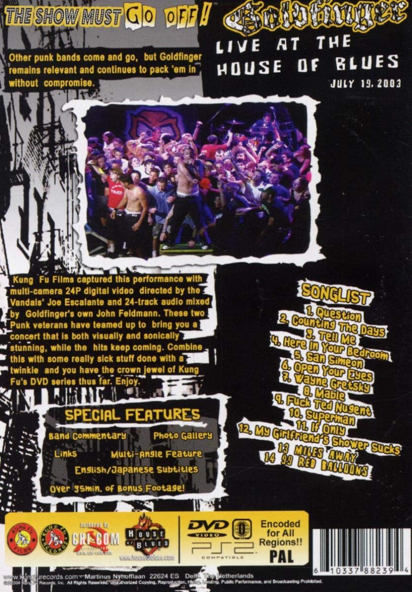 Goldfinger - Live at the House of Blues (DVD) - Image 2