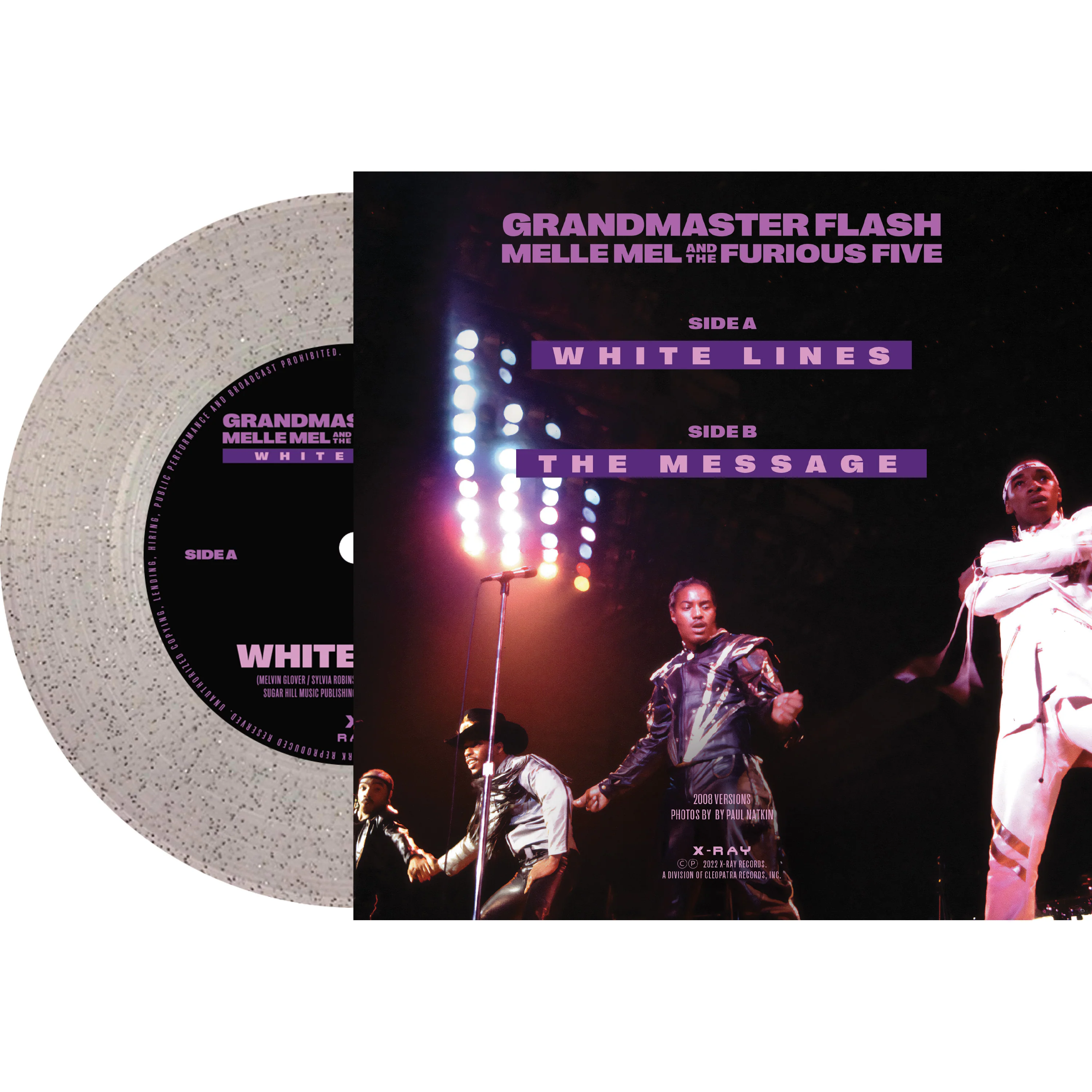 Grandmaster Flash Melle Mel and the Furious Five - White Lines (Clear Glitter 7" Vinyl) - Image 2