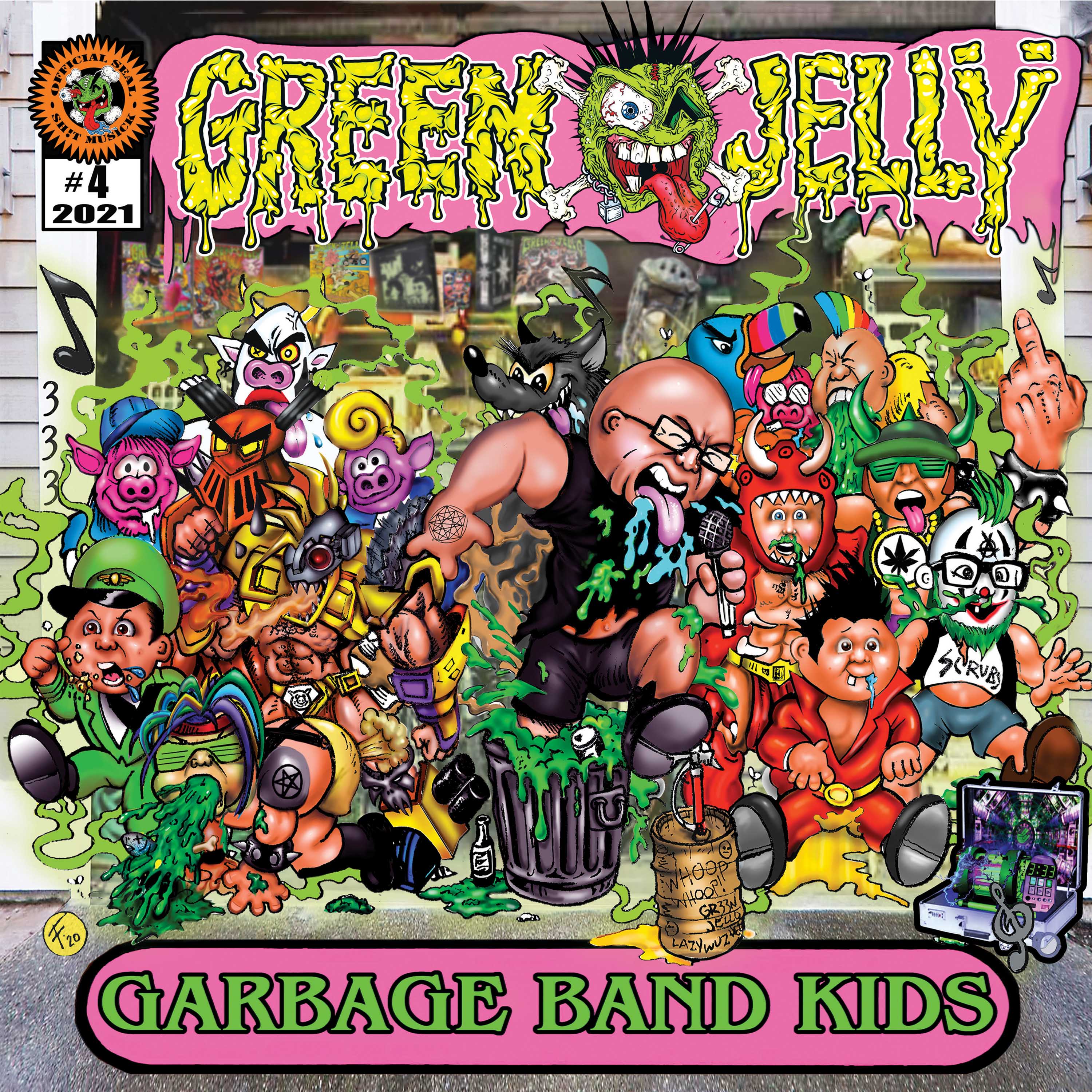 Green Jelly - Garbage Band Kids (Pink-Green Haze Vinyl) - Image 3