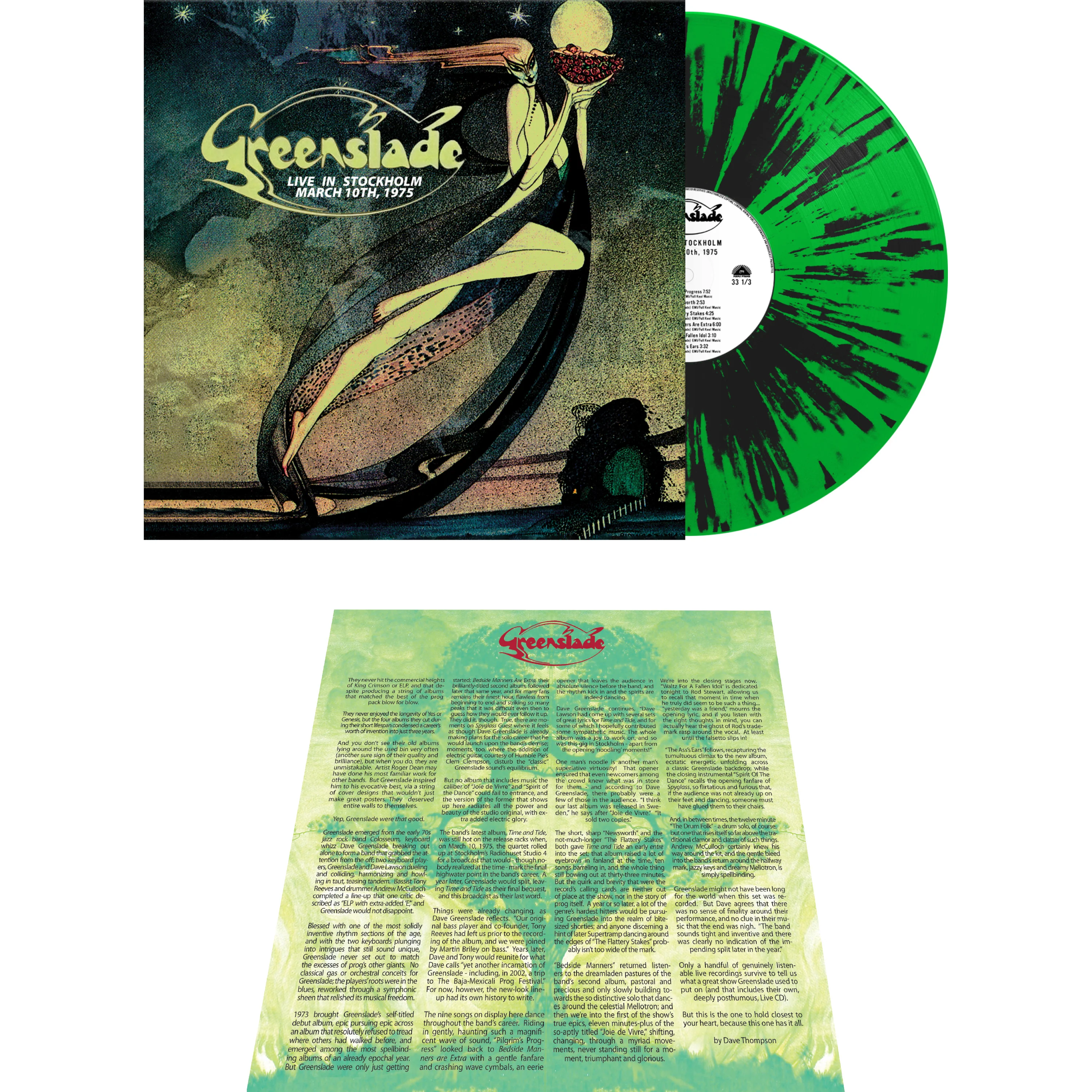 Greenslade - Live In Stockholm - March 10th, 1975 (Green-Black Splatter Vinyl) - Image 2