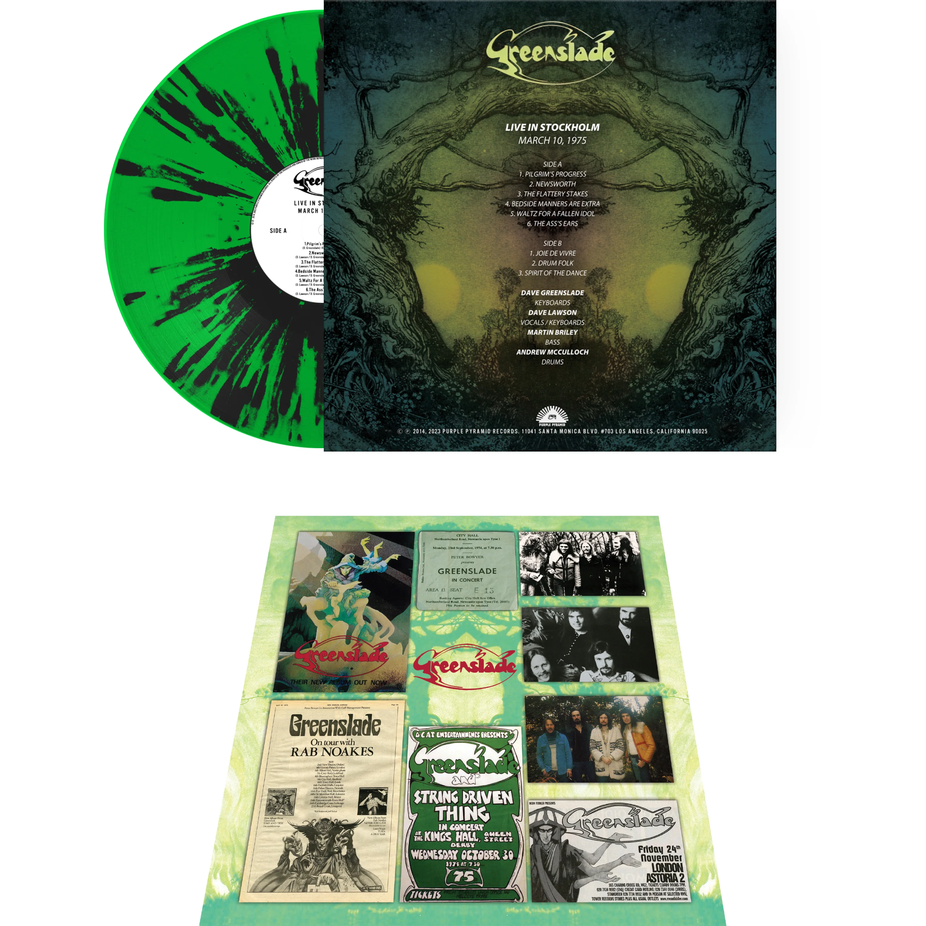 Greenslade - Live In Stockholm - March 10th, 1975 (Green-Black Splatter Vinyl) - Image 3
