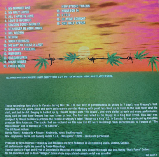 Gregory Isaacs - Greatest and Latest (CD) - Image 2