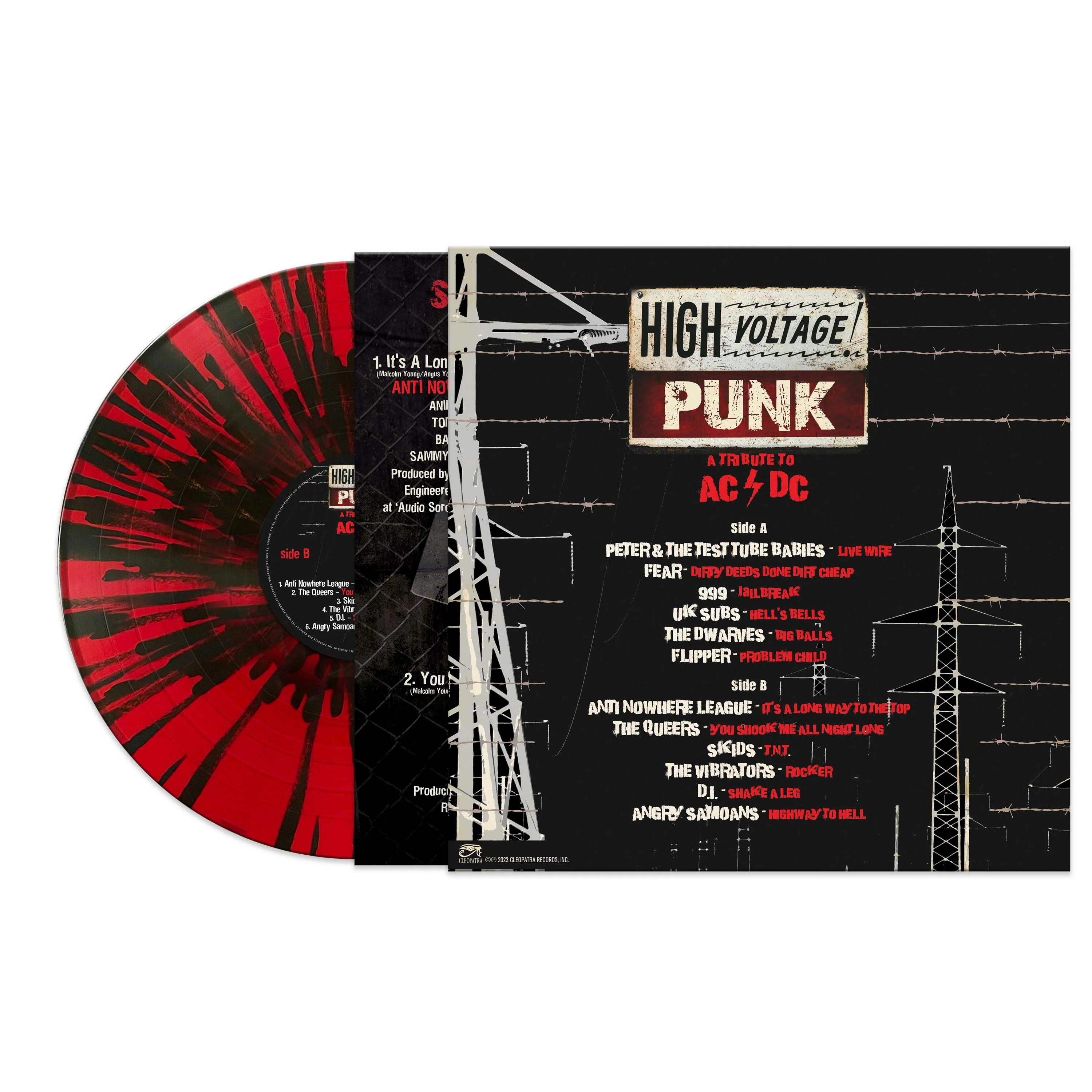 High Voltage Punk - A Tribute To AC/DC (Red-Black Splatter Vinyl) - Image 2