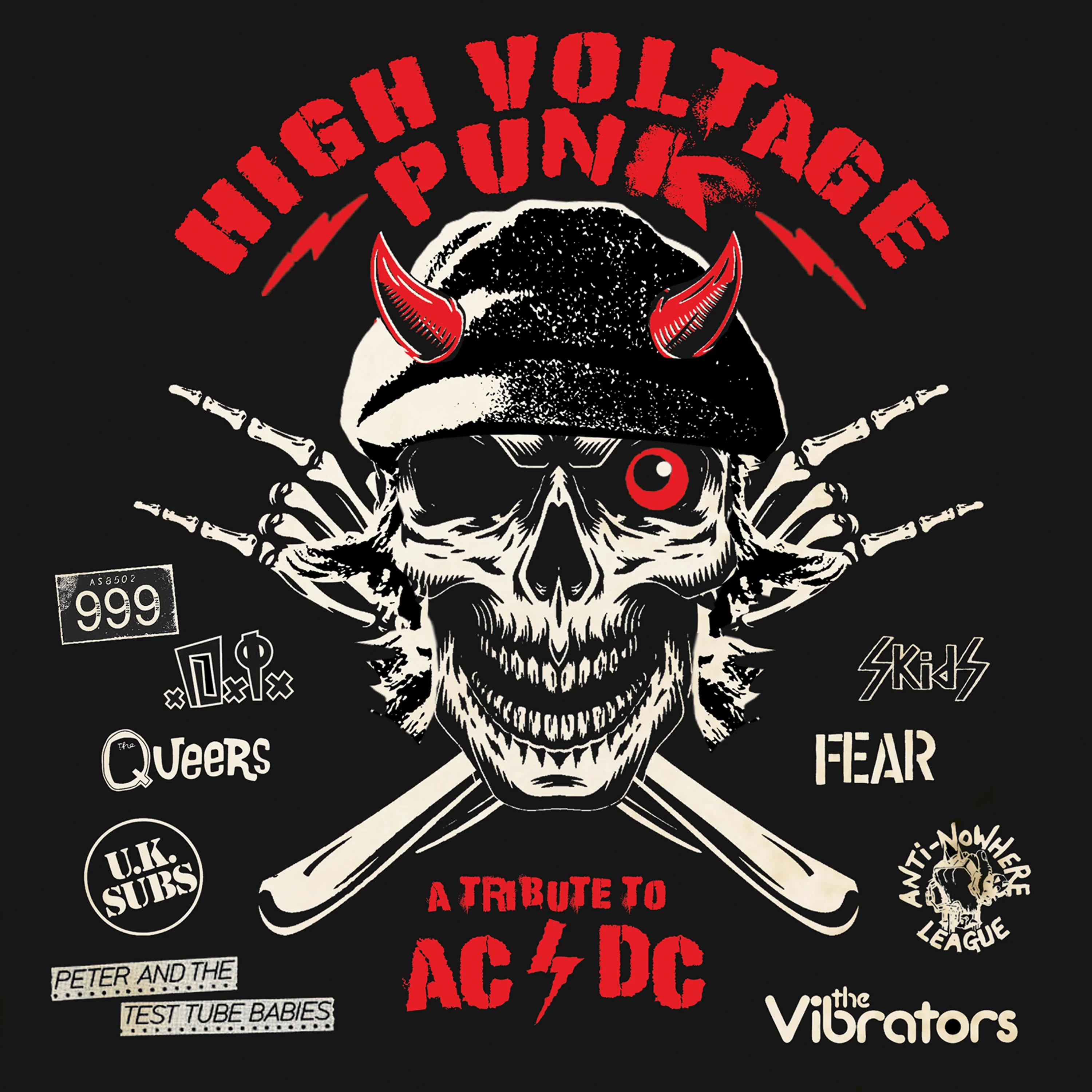 High Voltage Punk - A Tribute To AC/DC (Red-Black Splatter Vinyl) - Image 3