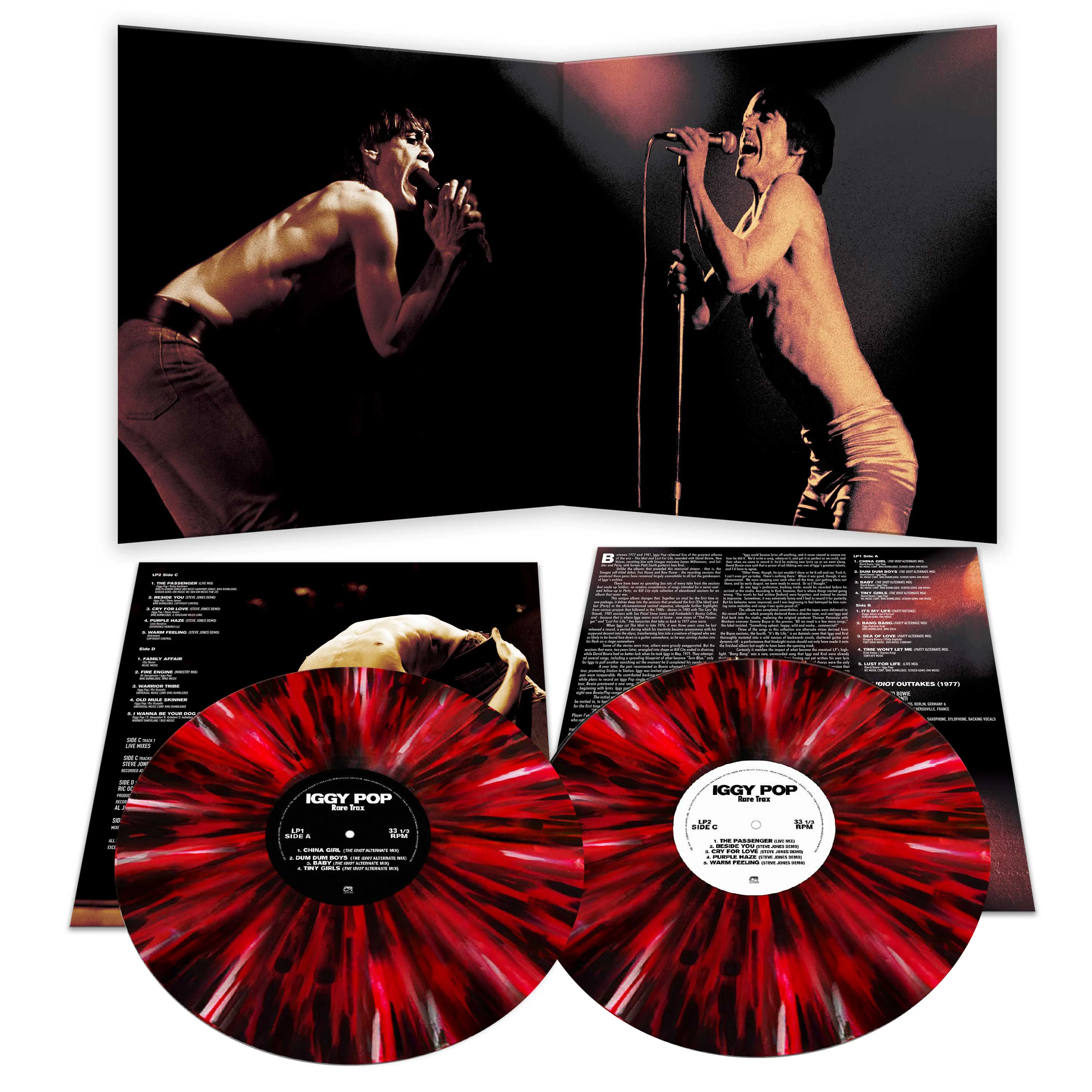 Iggy Pop - Rare Trax (Red-Black Splatter Double Vinyl) - Image 3