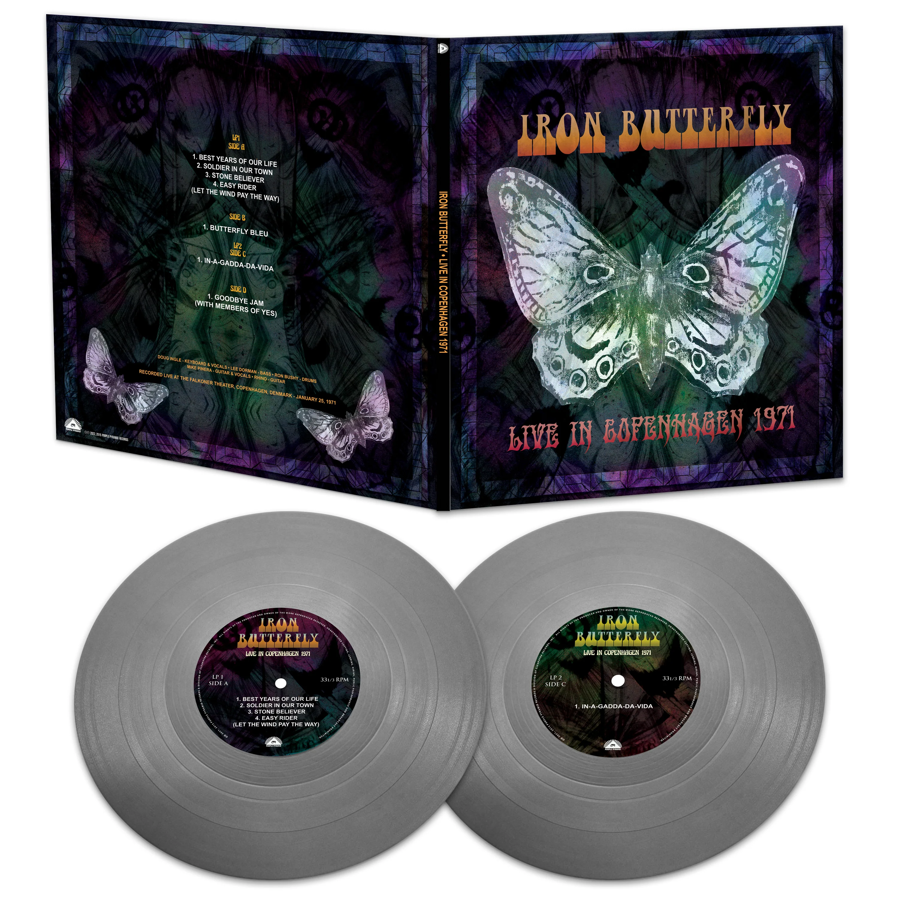 Iron Butterfly - Live in Copenhagen 1971 (Limited Edition Silver Double Vinyl) - Image 2