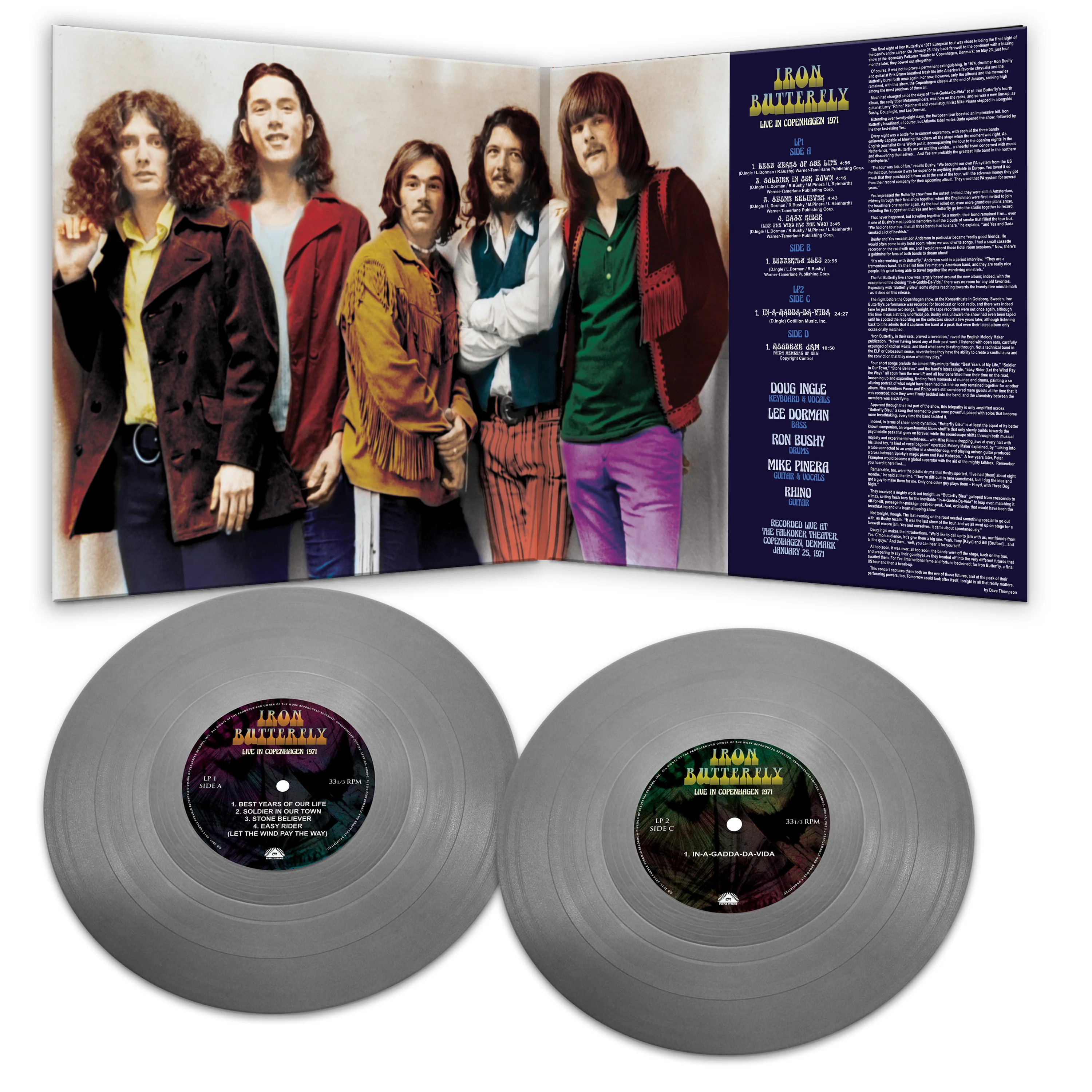 Iron Butterfly - Live in Copenhagen 1971 (Limited Edition Silver Double Vinyl) - Image 3