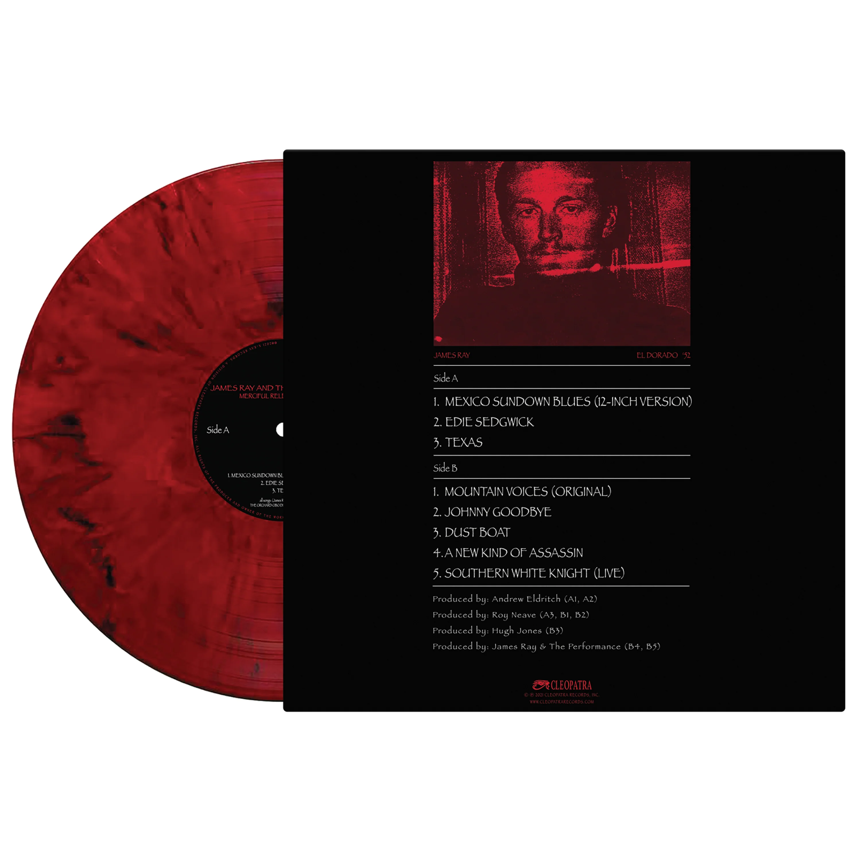James Ray and The Performance - Merciful Releases 1986-1989 (Limited Edition Red Marble Vinyl) - Image 2