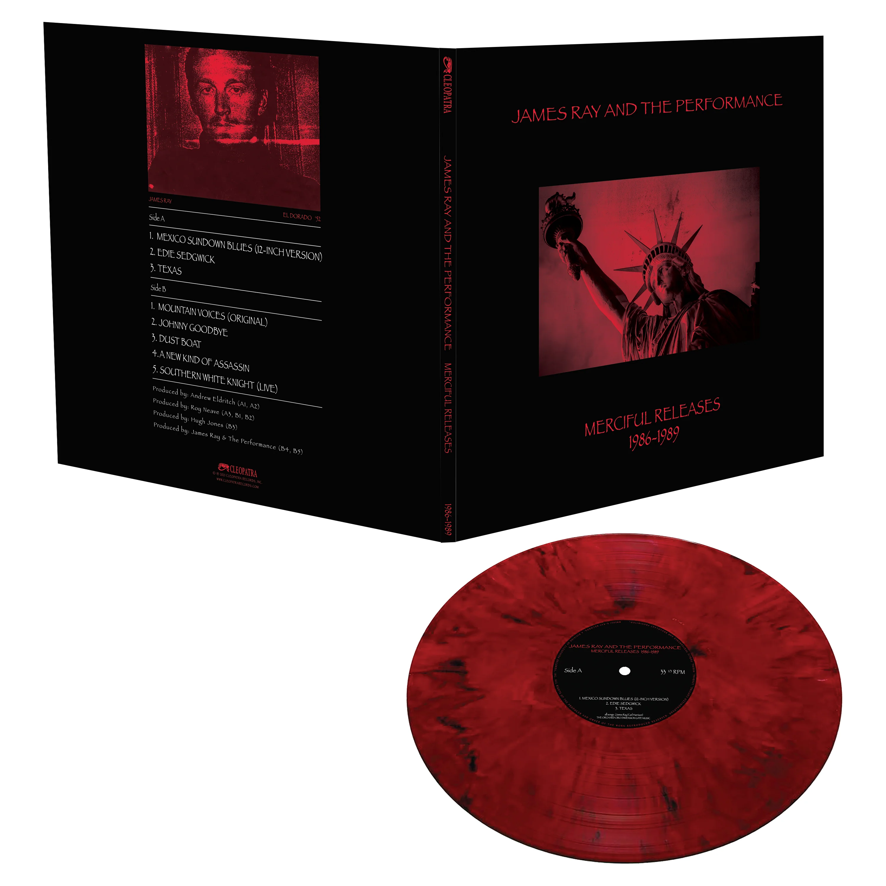 James Ray and The Performance - Merciful Releases 1986-1989 (Limited Edition Red Marble Vinyl) - Image 4