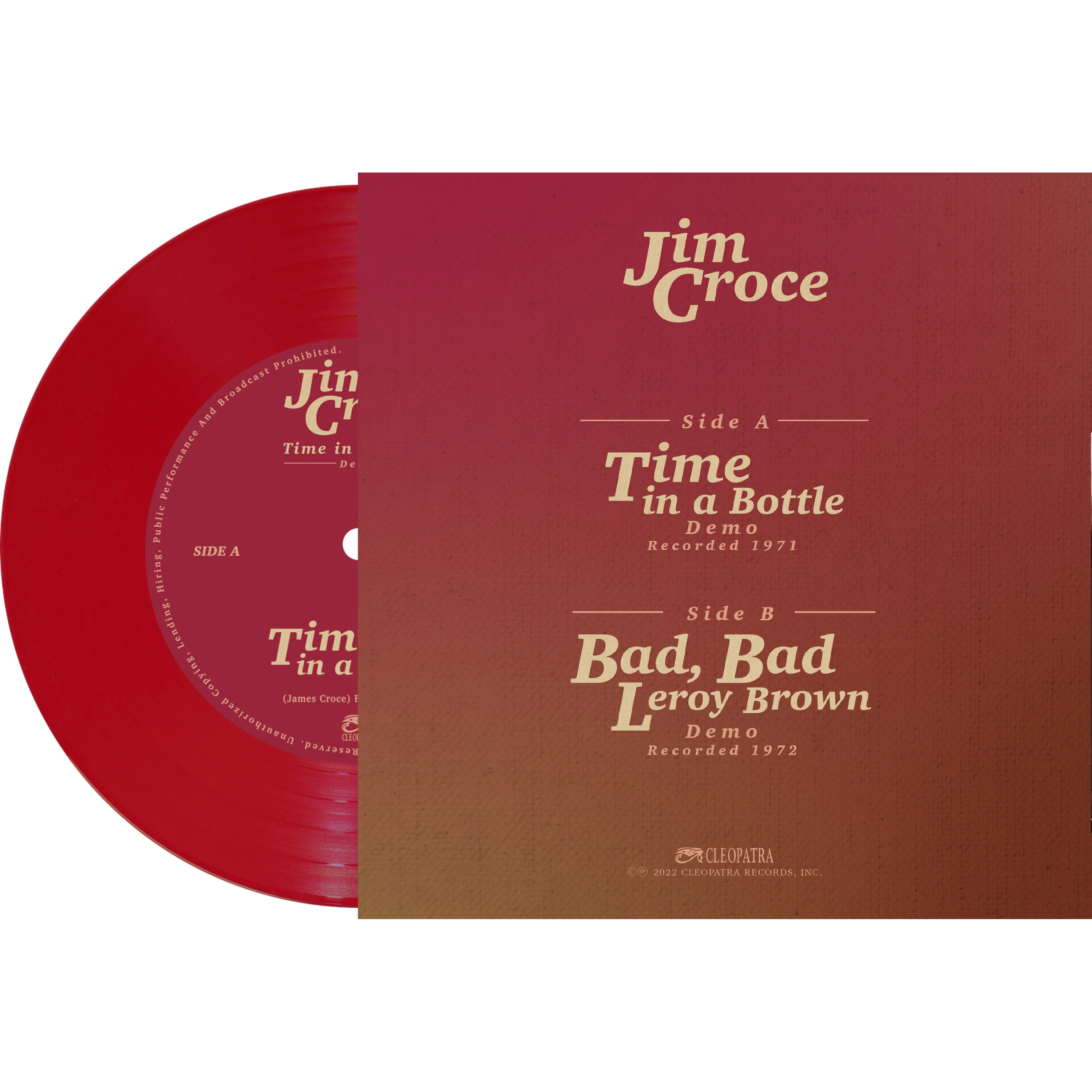 Jim Croce - Time In A Bottle (7" Red Vinyl) - Image 2
