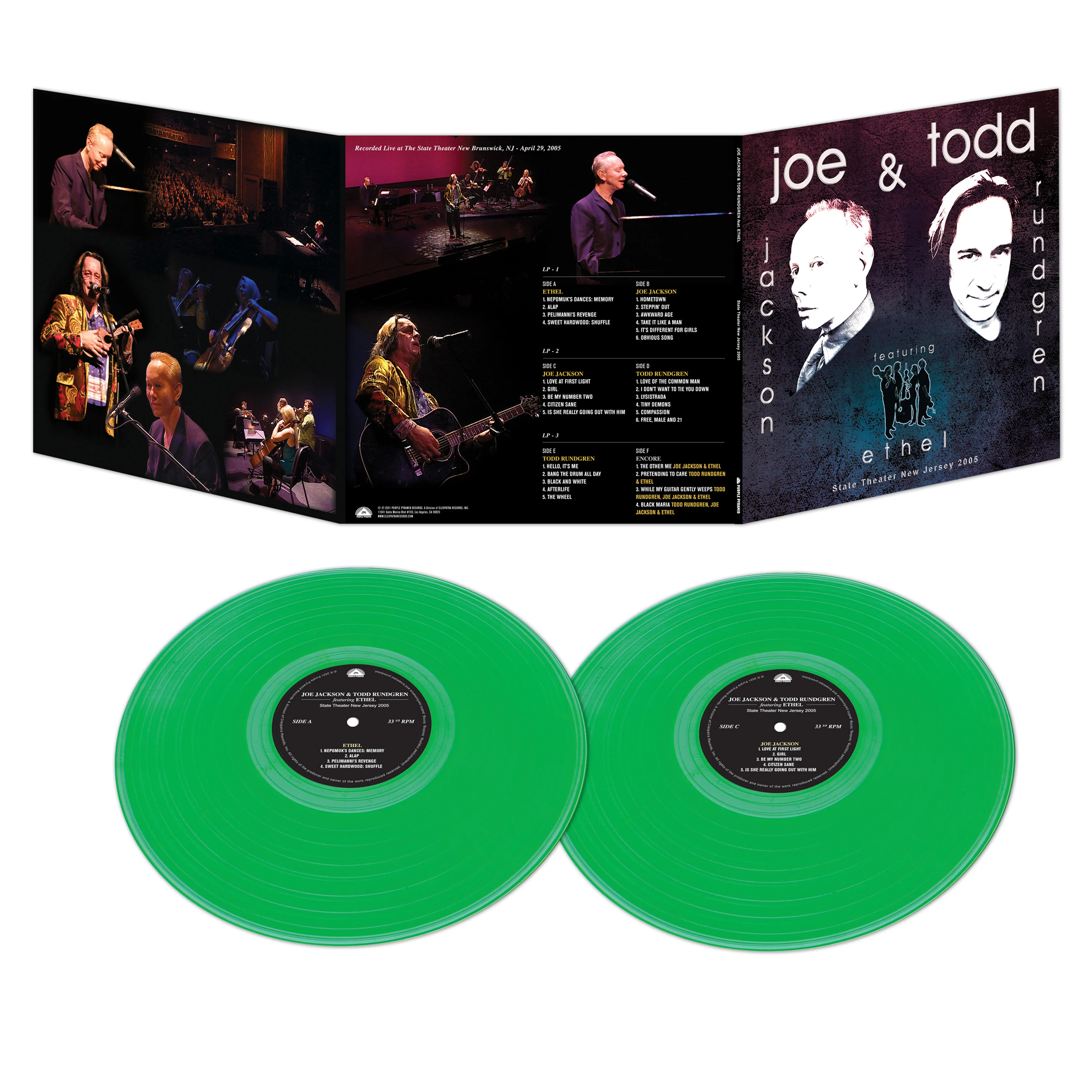 Joe Jackson & Todd Rundgren - State Theater New Jersey 2005 (Limited Edition Colored Double Vinyl) - Image 4