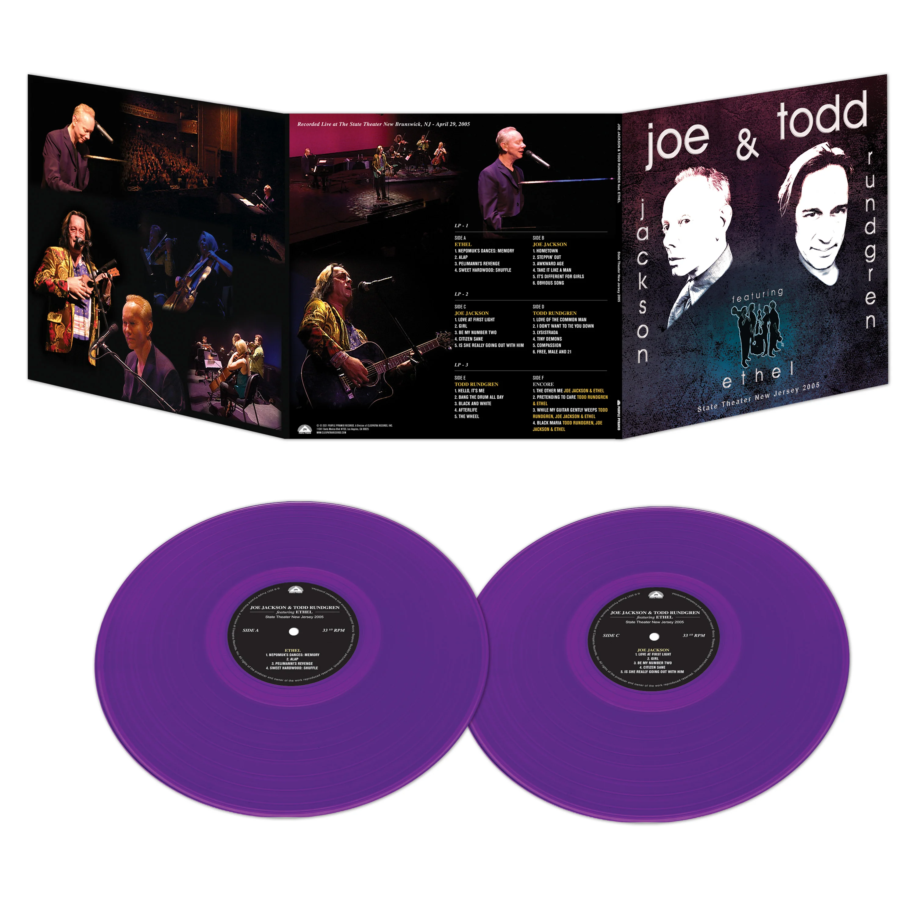 Joe Jackson & Todd Rundgren - State Theater New Jersey 2005 (Limited Edition Colored Double Vinyl) - Image 5