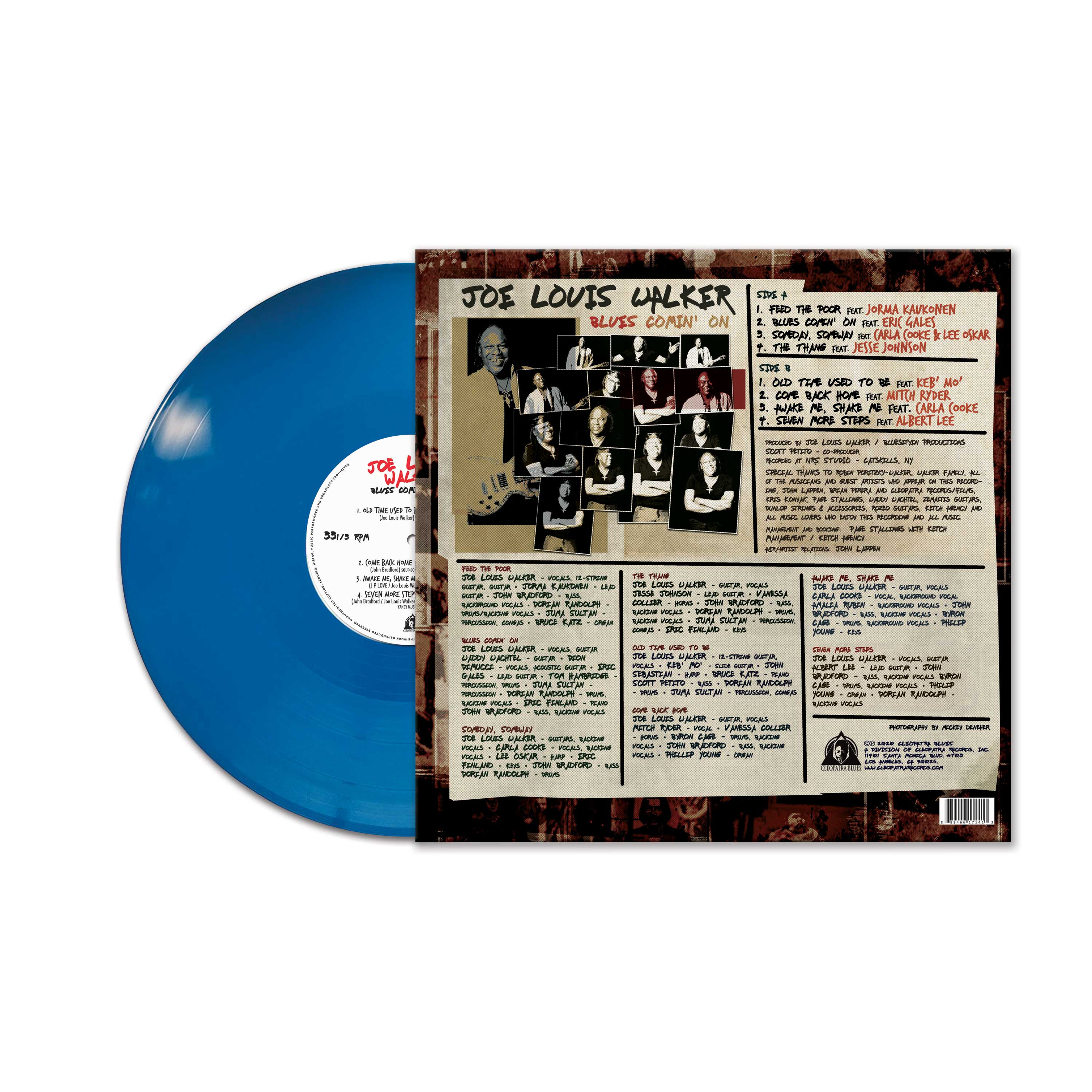 Joe Louis Walker - Blues Comin' On (Limited Edition Blue Vinyl) - Image 2
