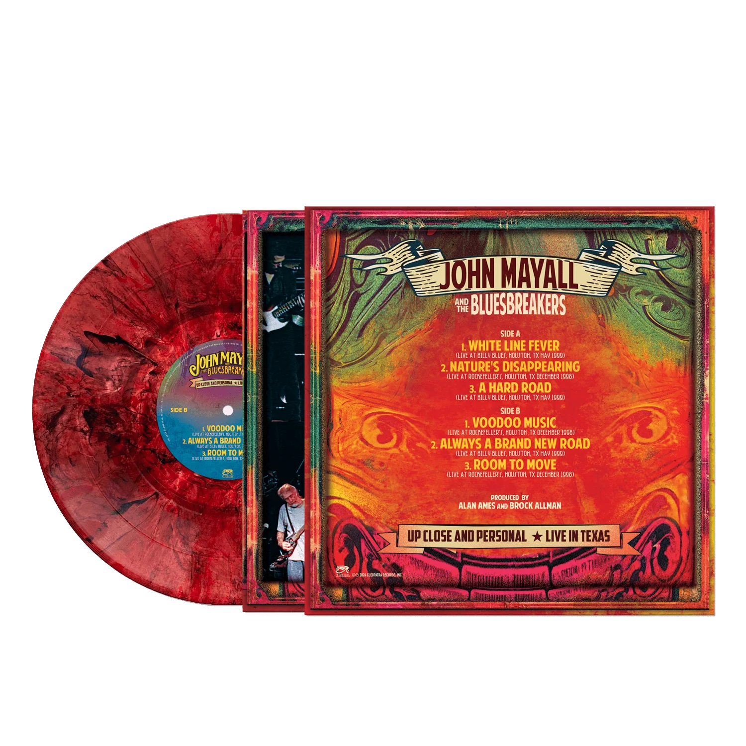 John Mayall & The Bluesbreakers - Up Close And Personal: Live In Texas (Red Marble Vinyl) - Image 2