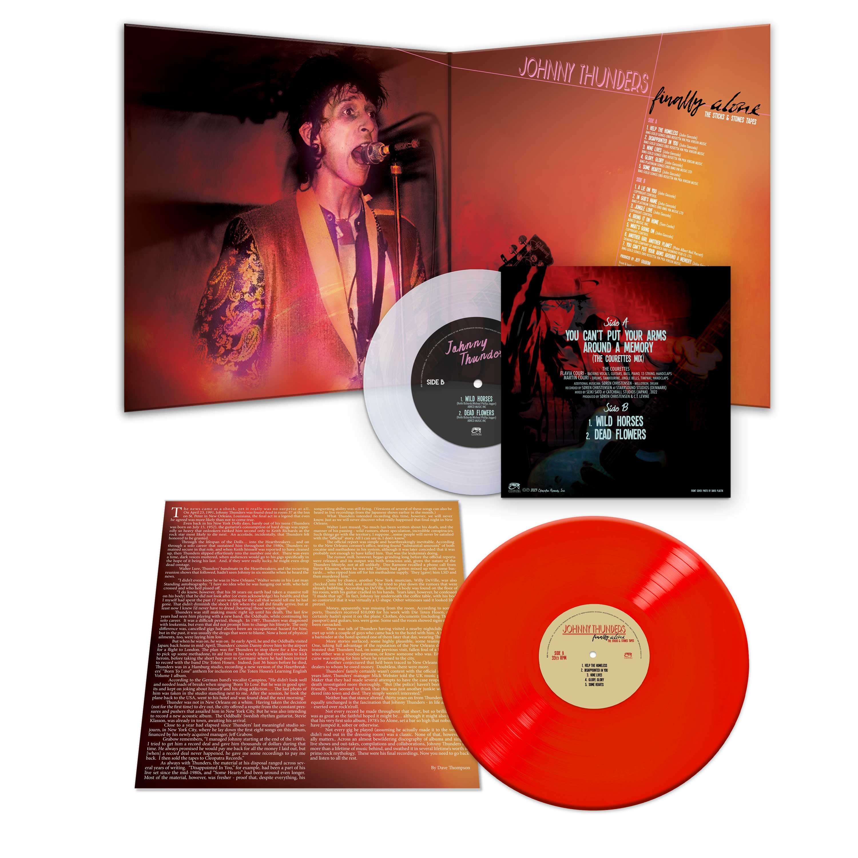Johnny Thunders - Finally Alone - The Sticks & Stones Tapes (Red Vinyl + Clear 7" Vinyl) - Image 3
