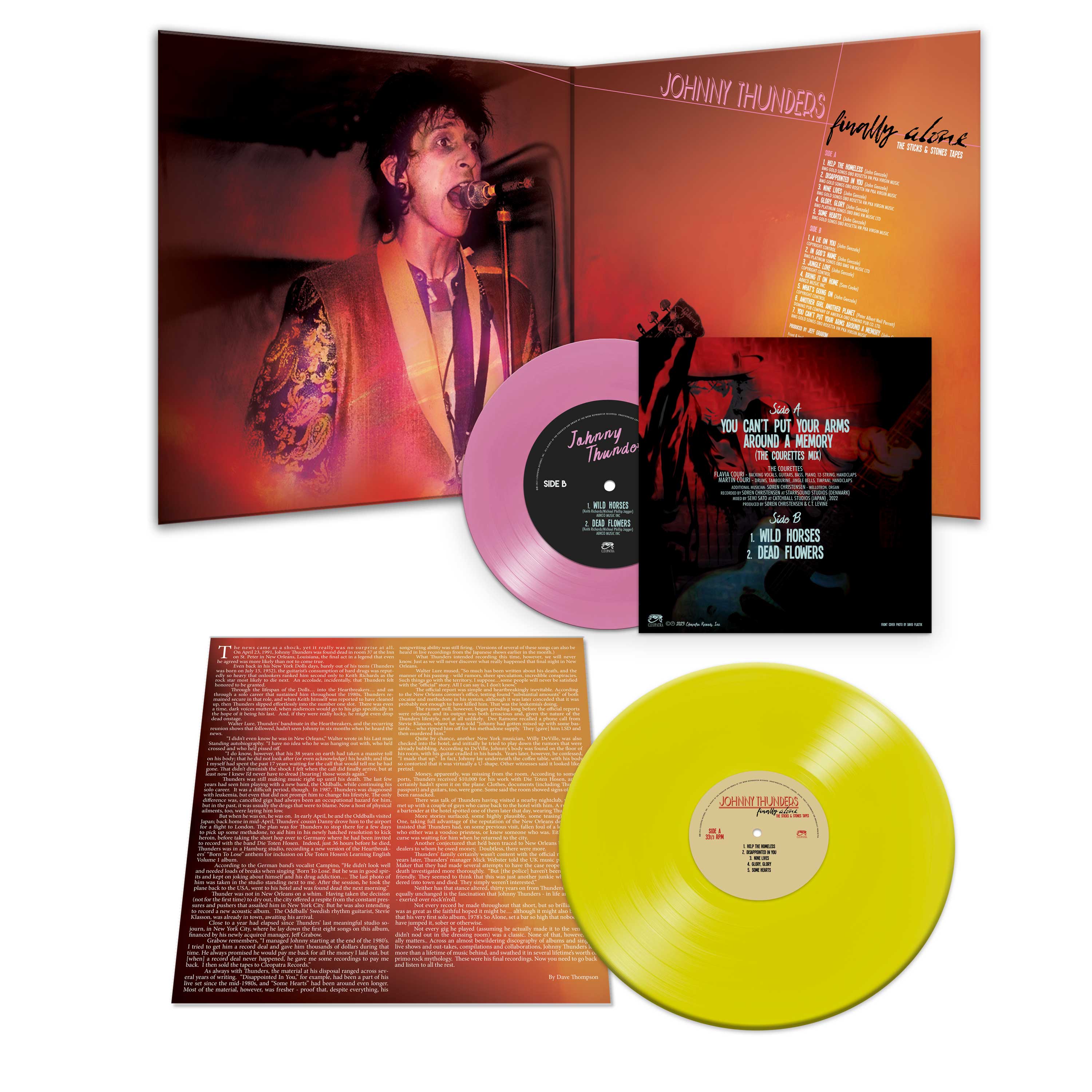 Johnny Thunders - Finally Alone - The Sticks & Stones Tapes (Yellow Vinyl + Pink 7" Vinyl) - Image 3