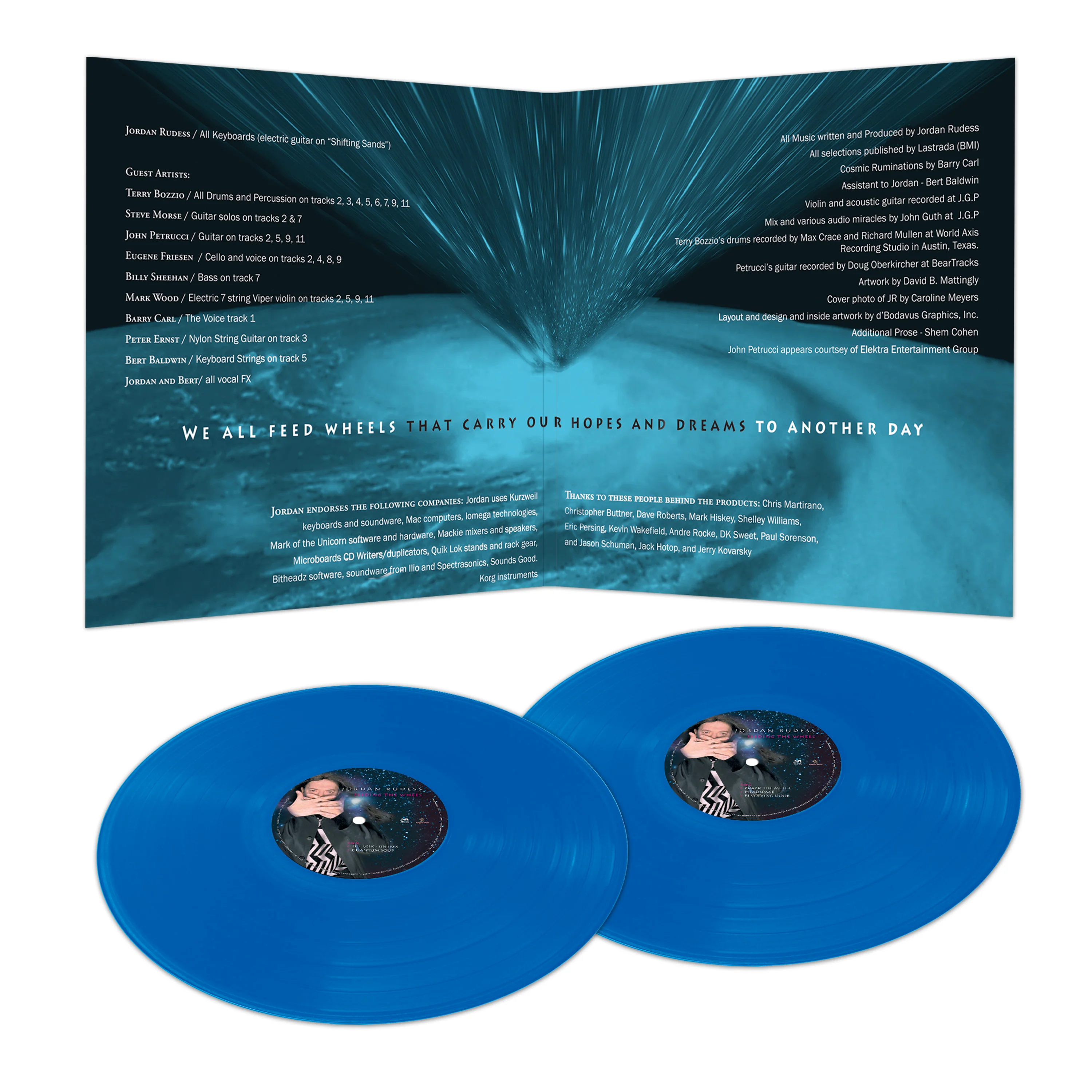 Jordan Rudess - Feeding the Wheel (Blue Double Vinyl) - Image 3