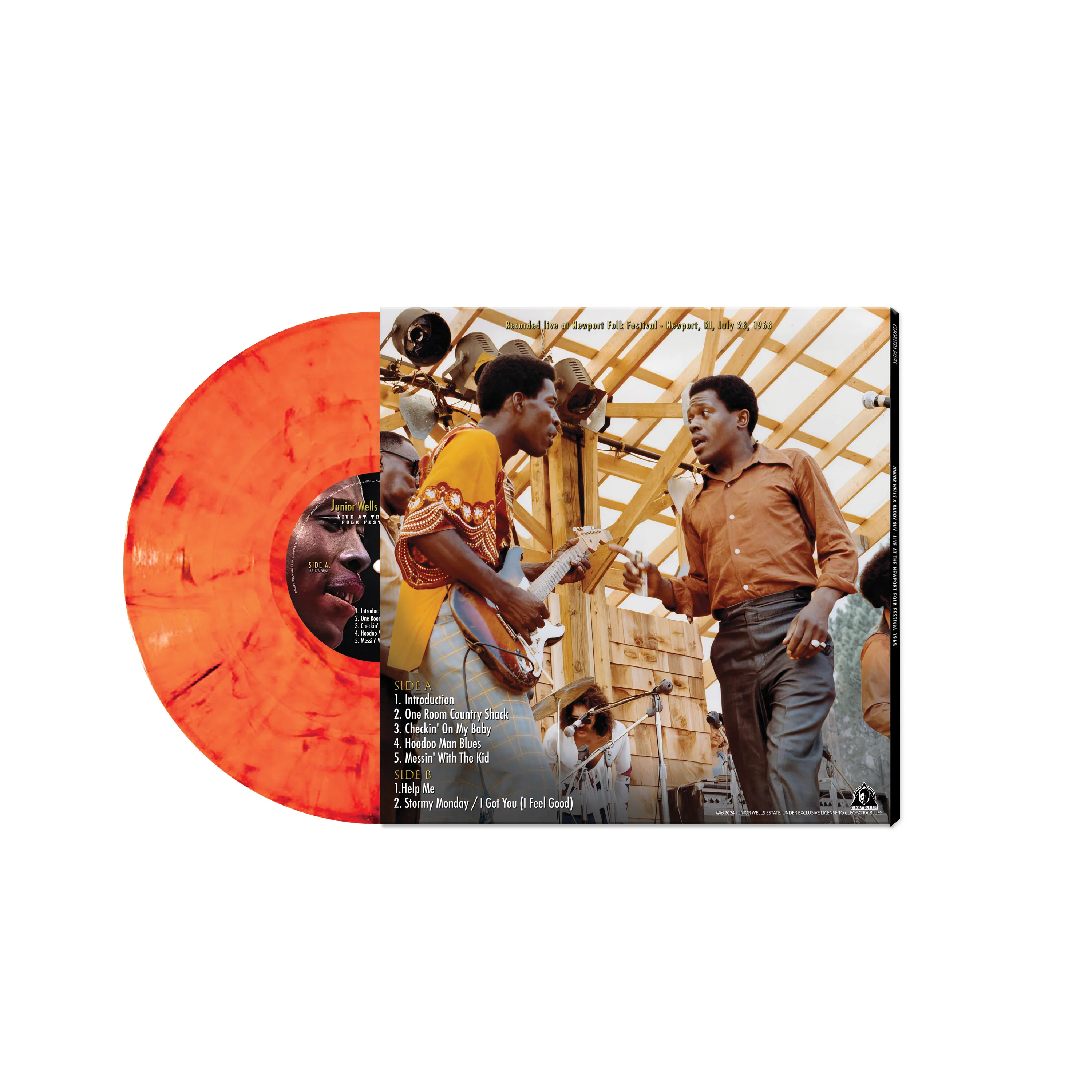 Junior Wells & Buddy Guy - Live At The Newport Folk Festival 1968 (Orange Marble) - Image 2
