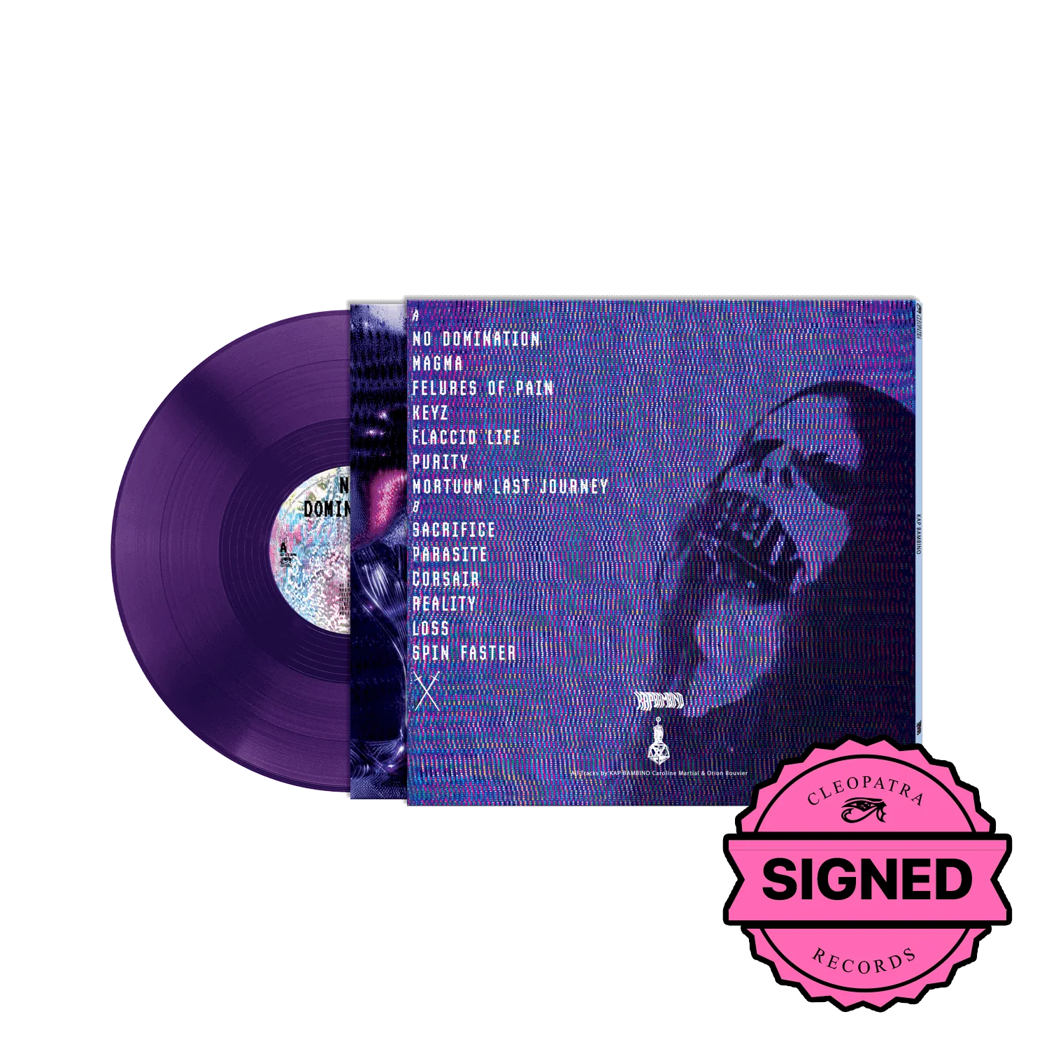 Kap Bambino - No Domination (Purple LP Vinyl - Signed by Orion Bouvier & Caroline Martial) - Image 2