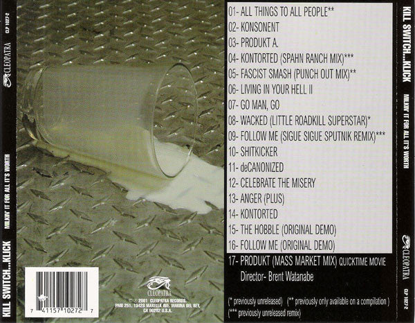Kill Switch...Klick -  Milkin' It For All It's Worth (CD) - Image 2