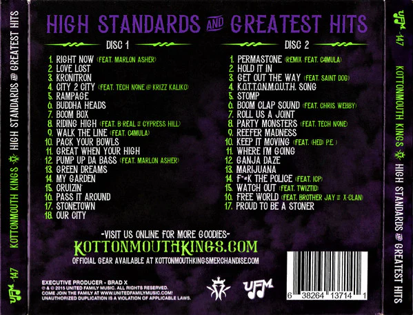 Kottonmouth Kings - High Standards And Greatest Hits (CD) - Image 2
