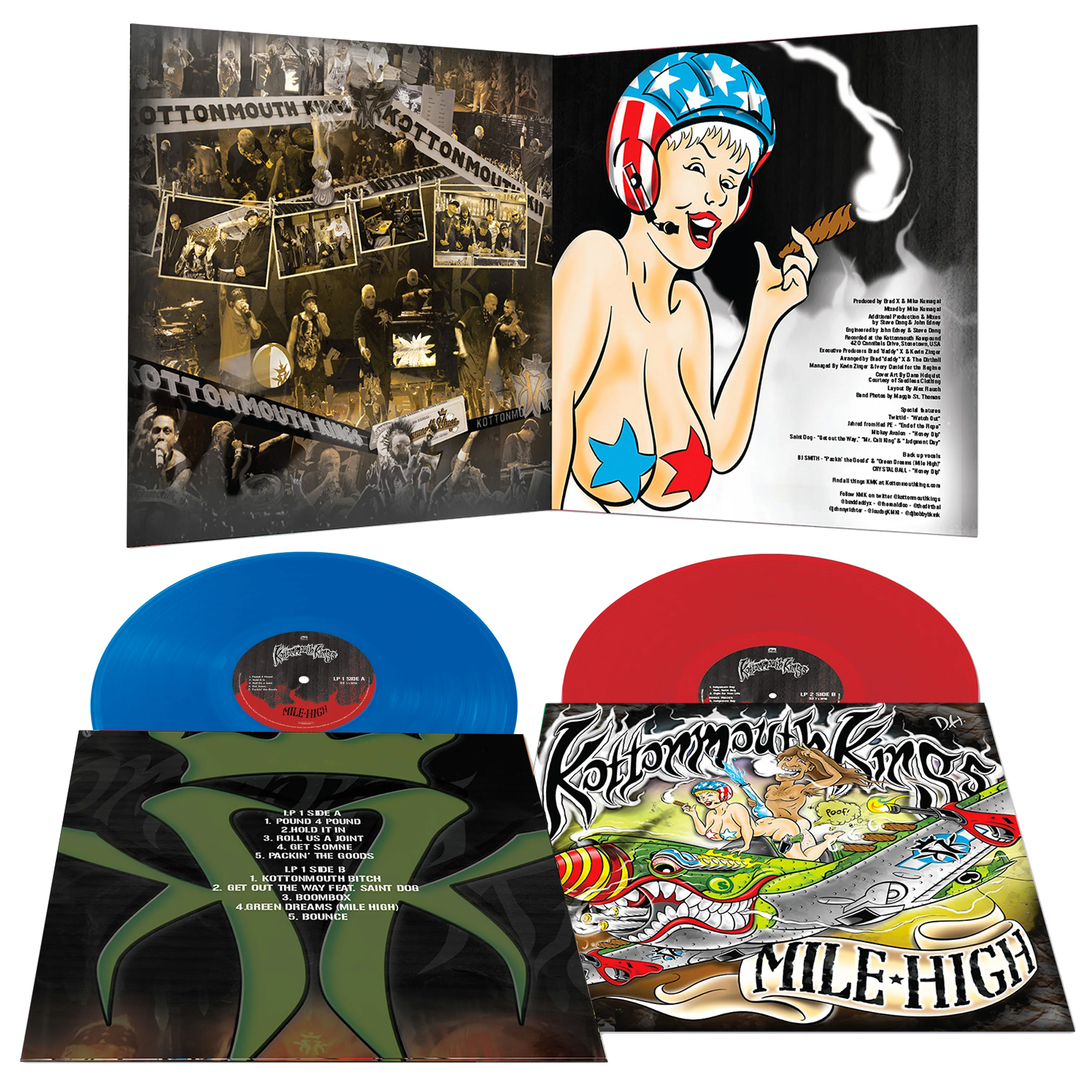 Kottonmouth Kings - Mile High - Deluxe Edition (Red-Blue Double Vinyl) - Image 3