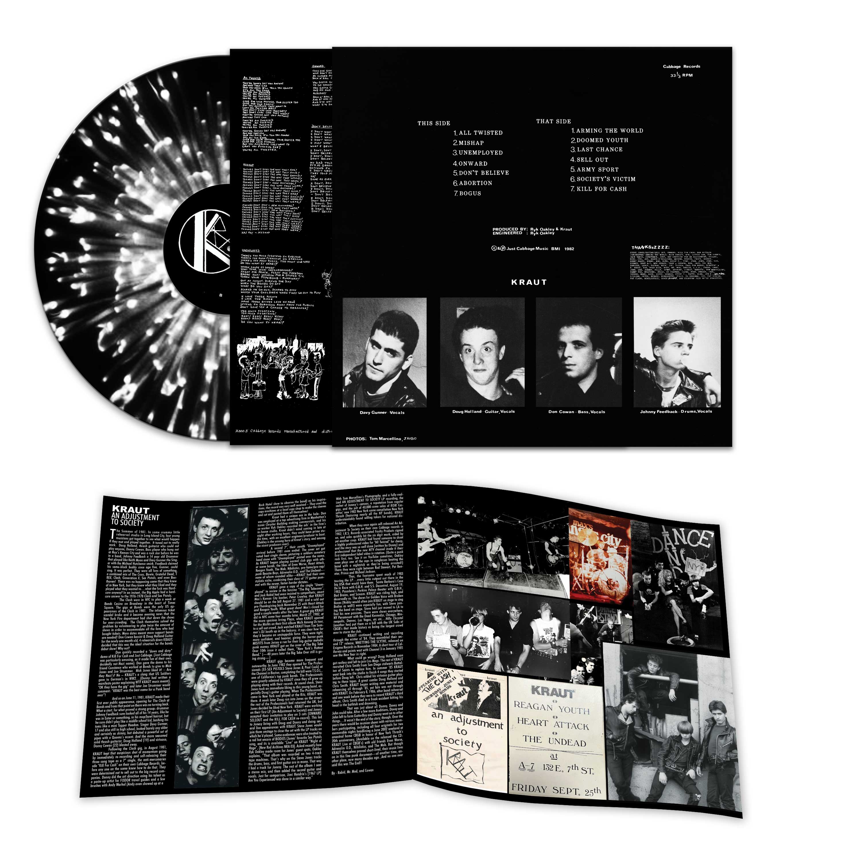 Kraut - An Adjustment To Society (Black-White Splatter Vinyl) - Image 3