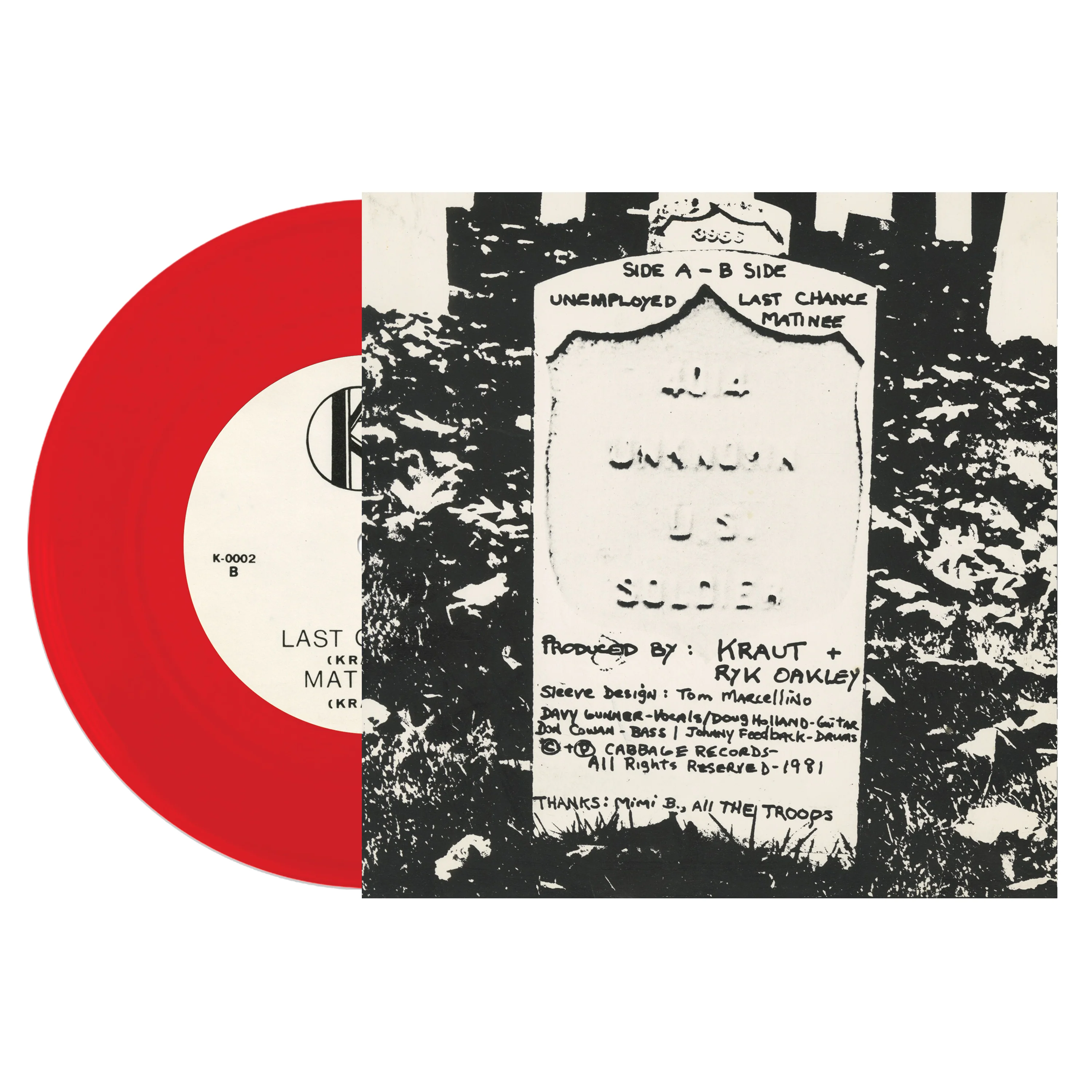 Kraut - Unemployed (Limited Edition Red 7" Vinyl) - Image 2