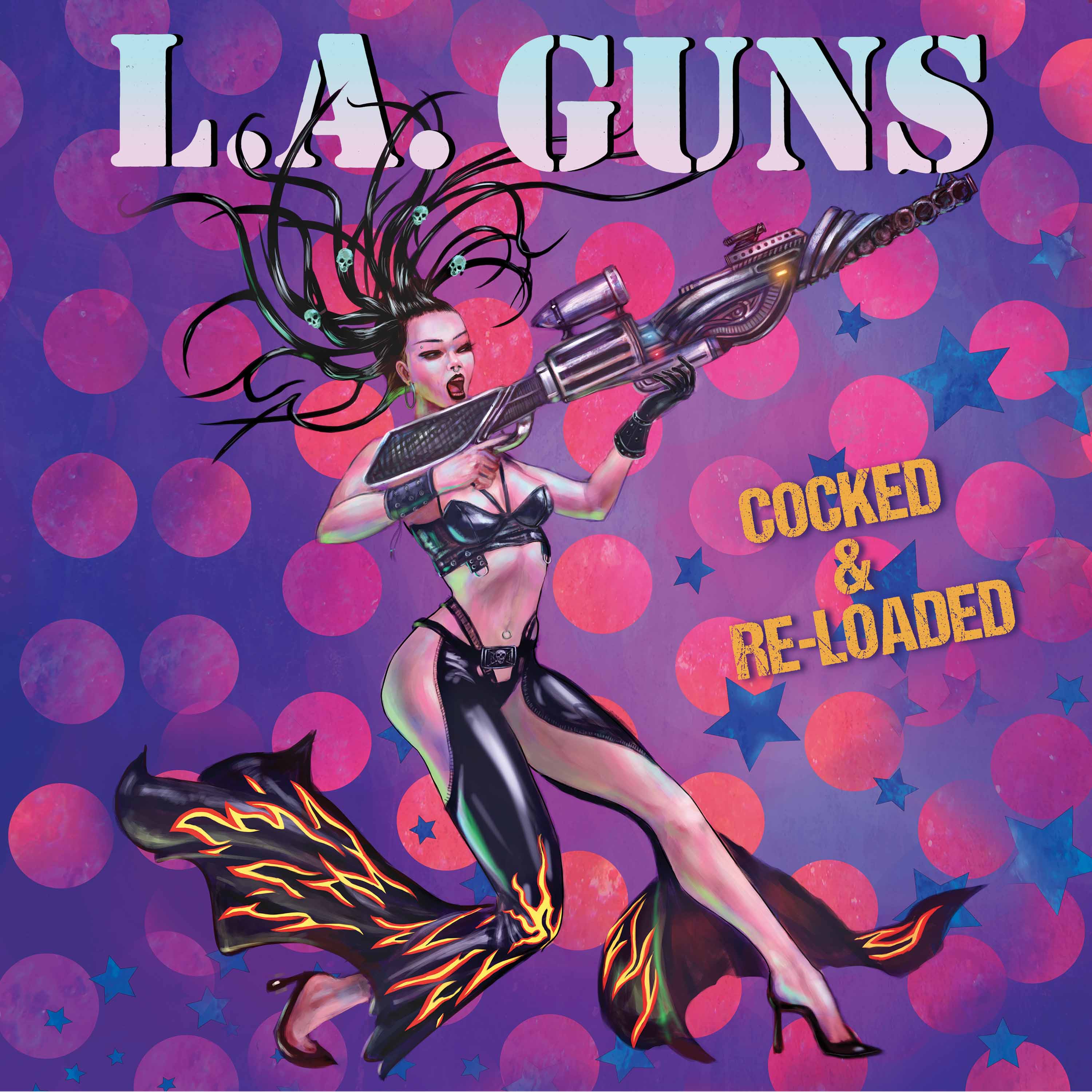 L.A. Guns - Cocked & Re-Loaded (Purple-Black-White Splatter Vinyl) - Image 3