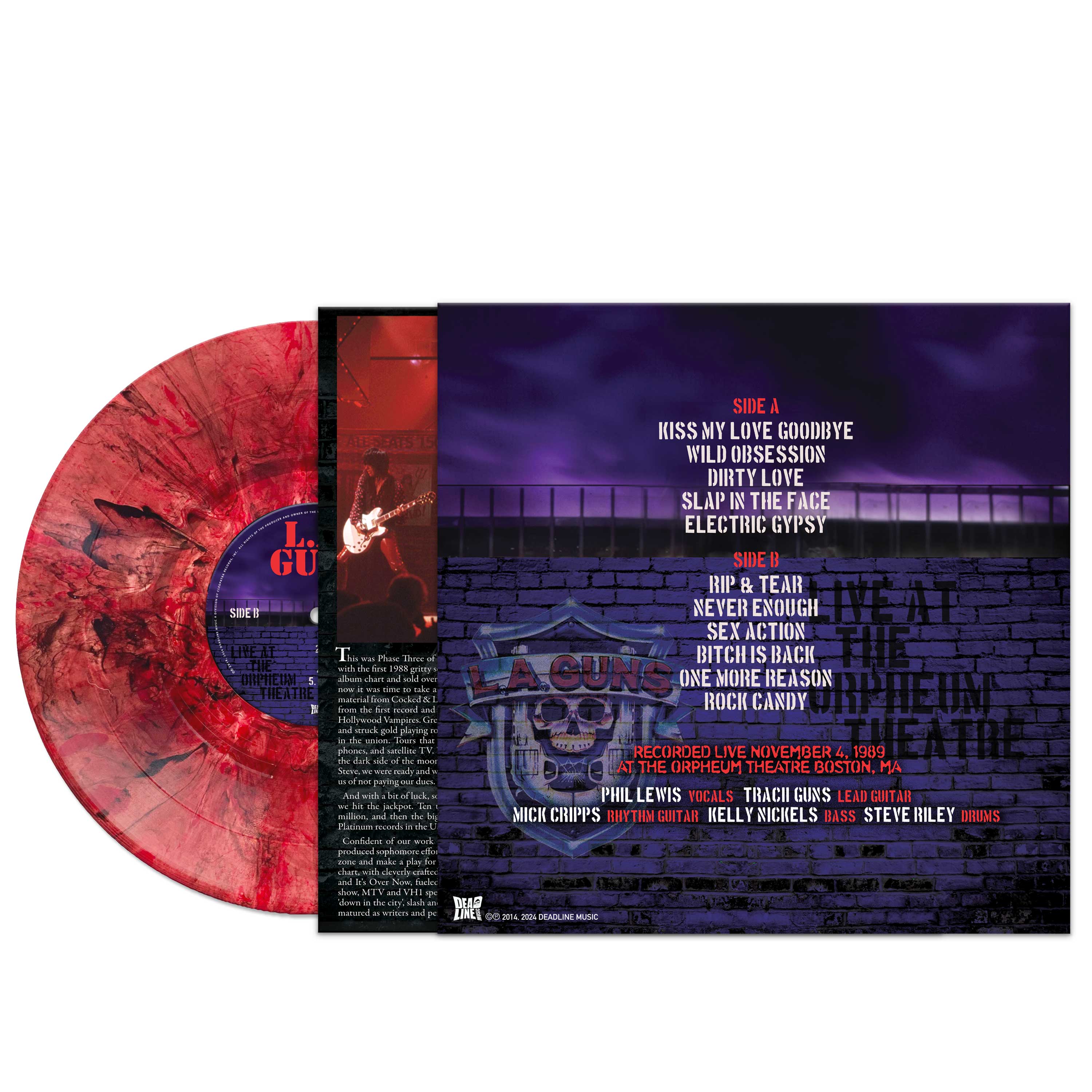 L.A. Guns - Live At The Orpheum Theatre (Red Marble Vinyl) - Image 2