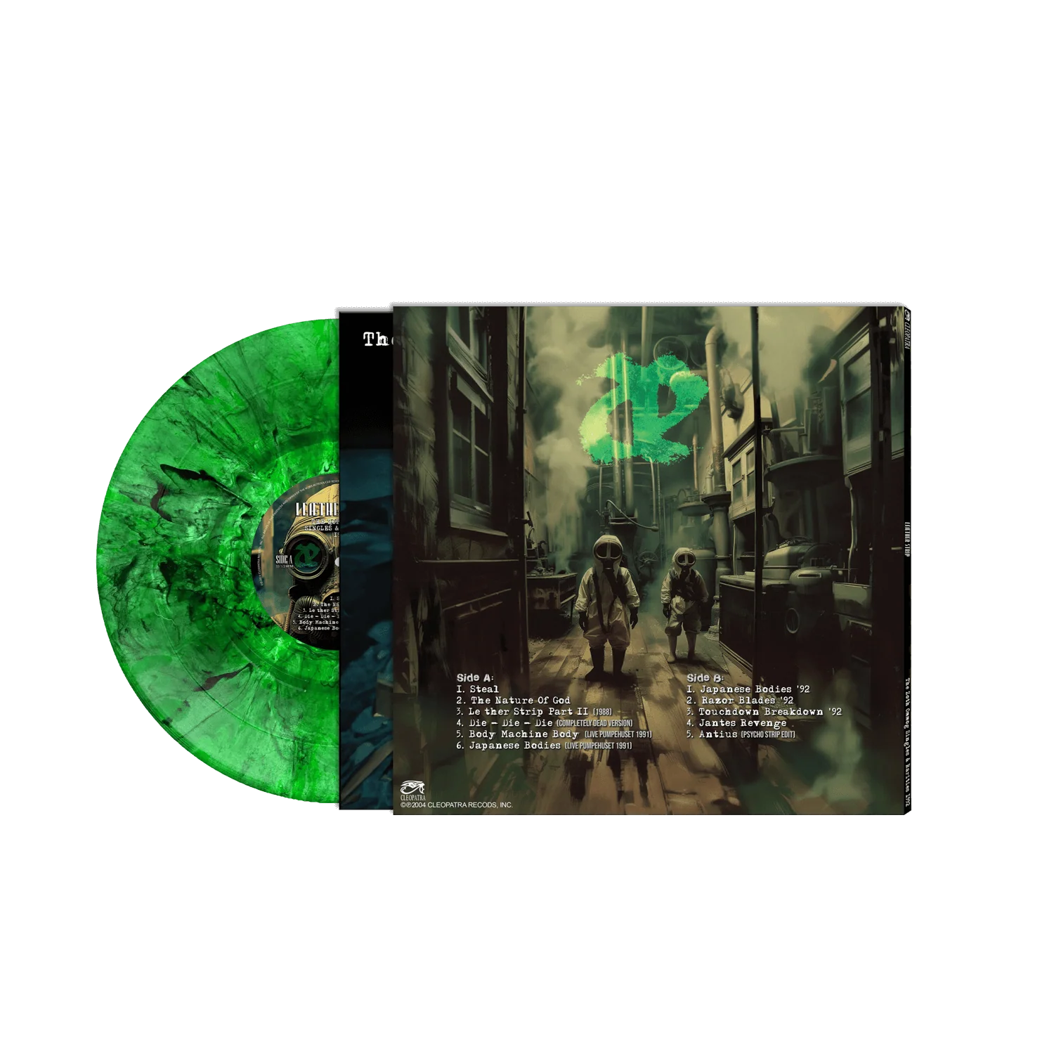 Leæther Strip - The Zoth Ommog Singles & Rarities 1992 (Green Marble Vinyl) - Image 2