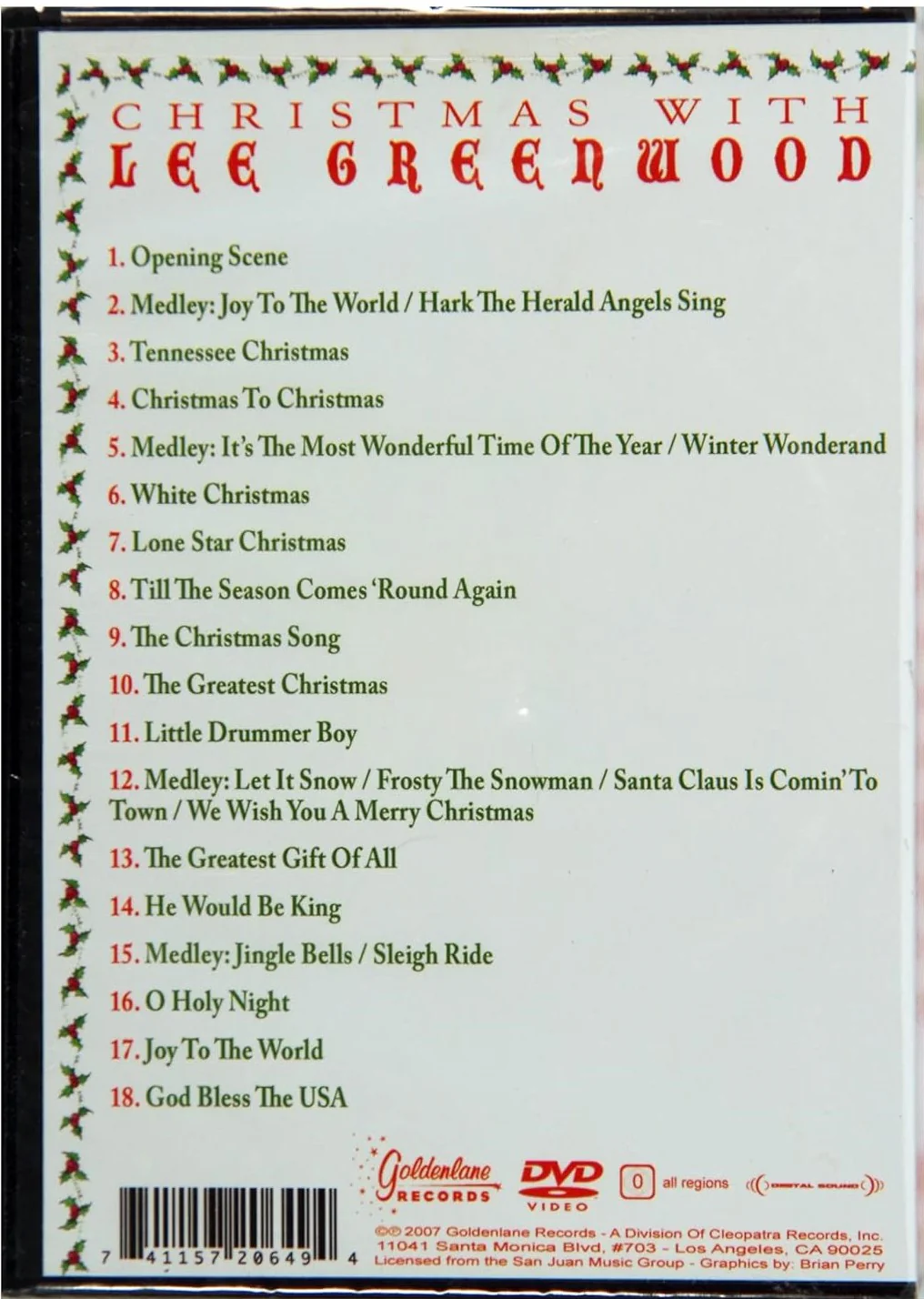 Lee Greenwood - Christmas With Lee Greenwood (DVD) - Image 2