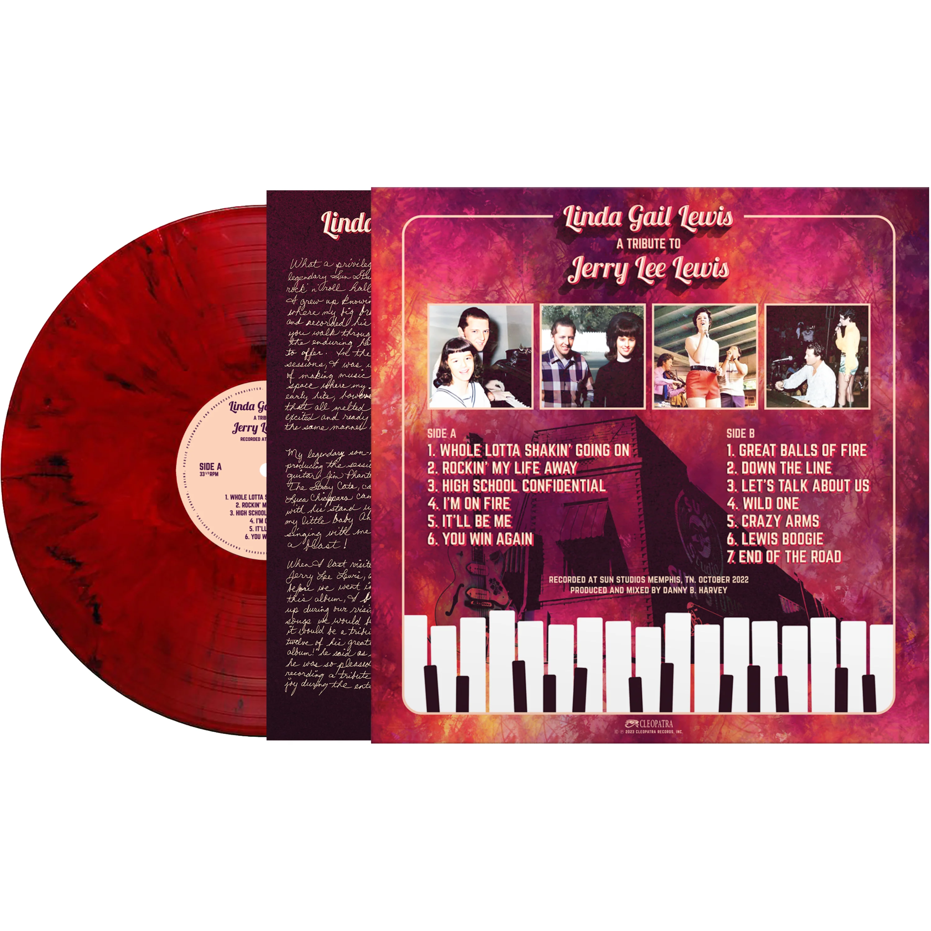 Linda Gail Lewis - A Tribute to Jerry Lee Lewis (Red Marble Vinyl) - Image 2