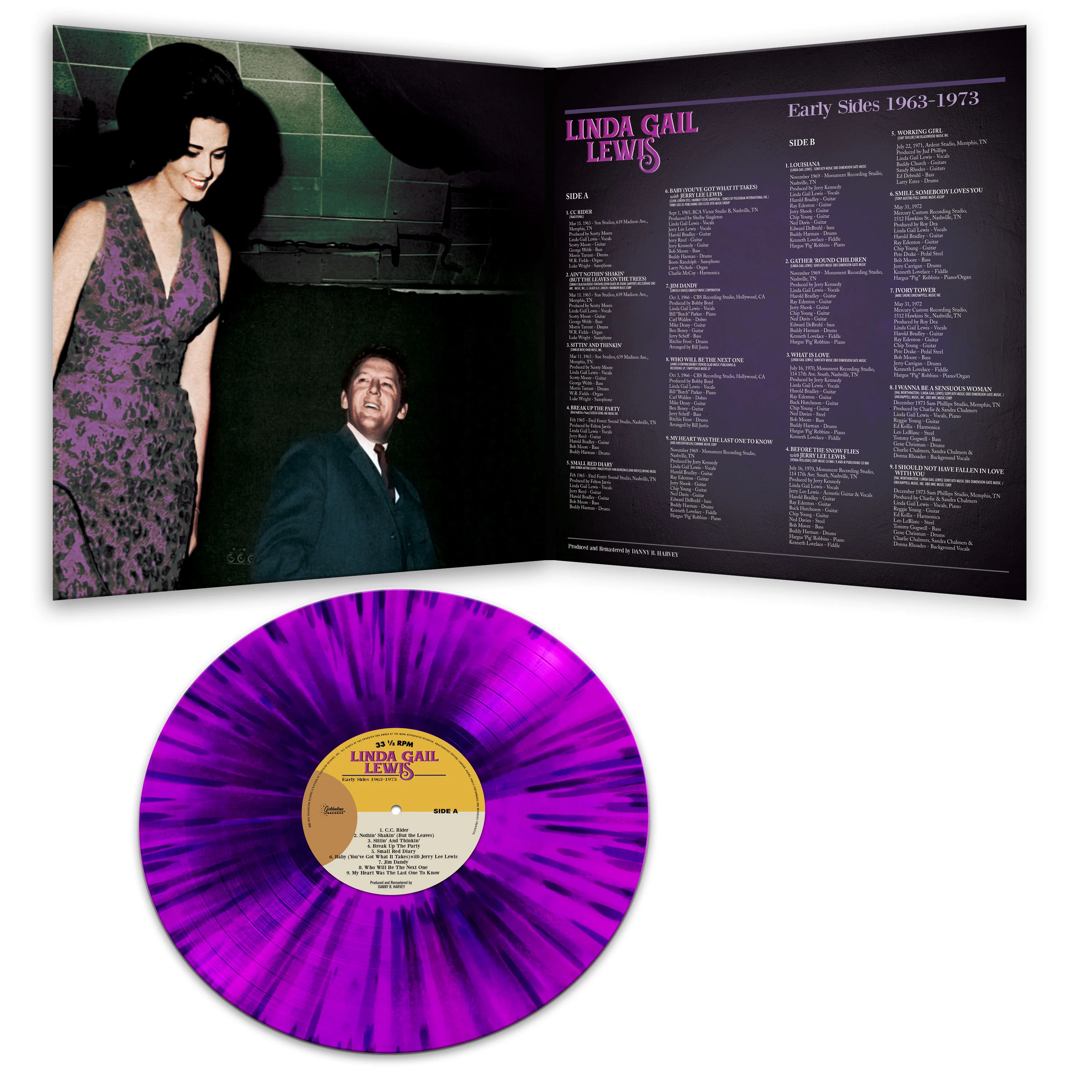 Linda Gail Lewis - Early Sides 1963-1973 (Purple Splatter Vinyl) - Image 3