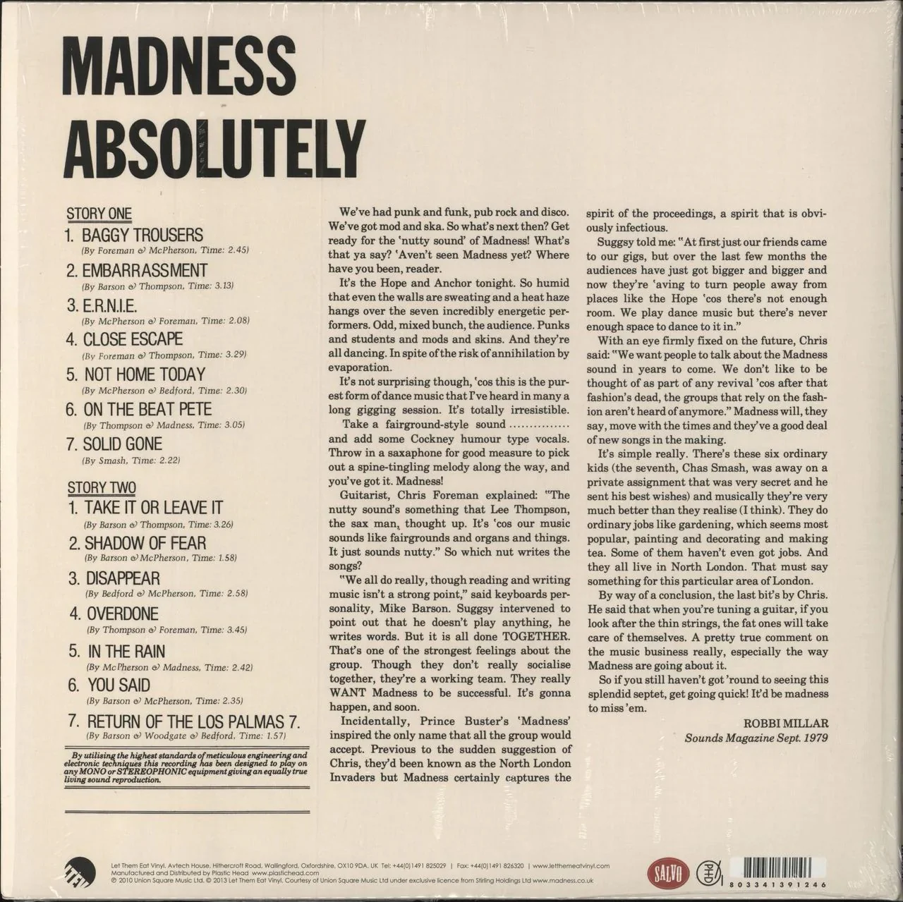 Madness - Absolutely (Gatefold Vinyl) - Image 2