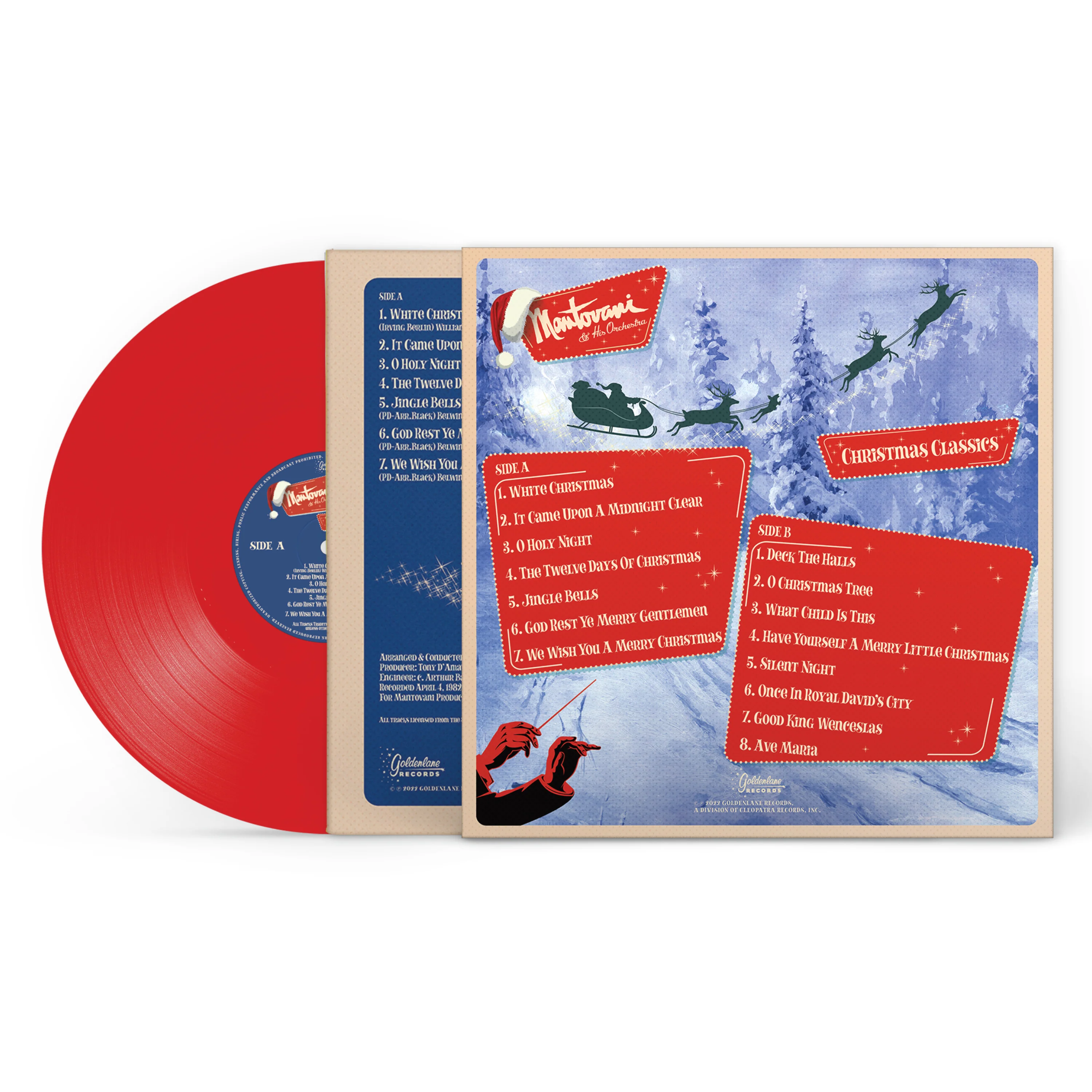 Mantovani & His Orchestra - Christmas Classics (Red Vinyl) - Image 3